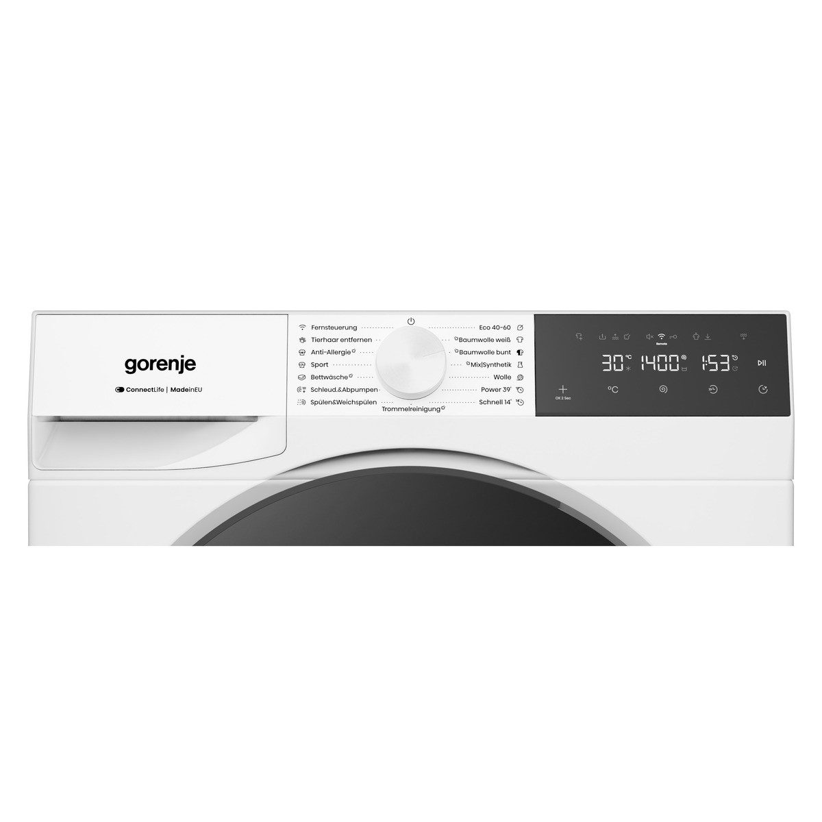 GORENJE Waschmaschine G400 Wave G4S74A21, 7 kg, 1400 U/min, 20% besser als Energieklasse A, Trommelreinigungsprogramm – Bild 4 von 5
