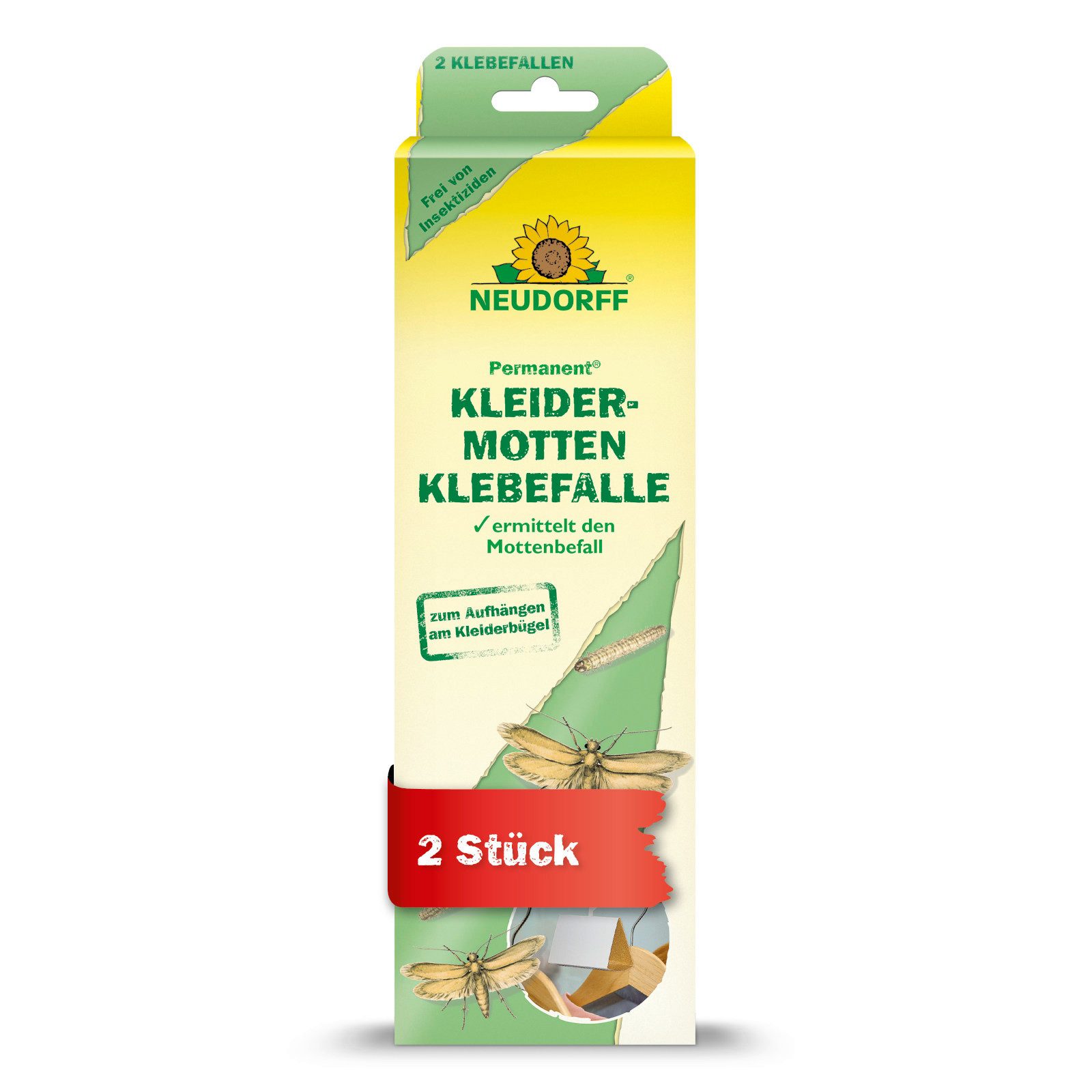 Neudorff Insektenfalle Permanent Kleidermotten-Klebefalle - 2 Stück