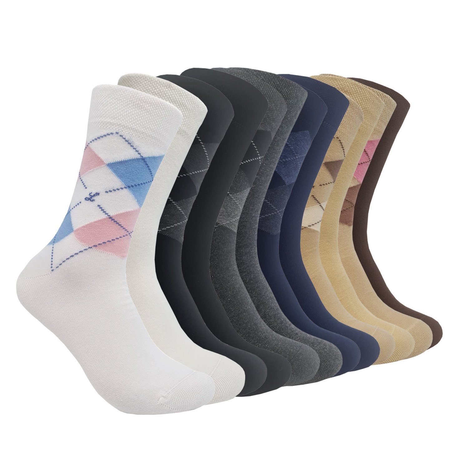 Max Lindner Businesssocken Max Lindner Socken – gemustert & einfarbig, Made in Germany (unifarbend und gemustert, 1-Paar) atmungsaktiv und hautfreundlich