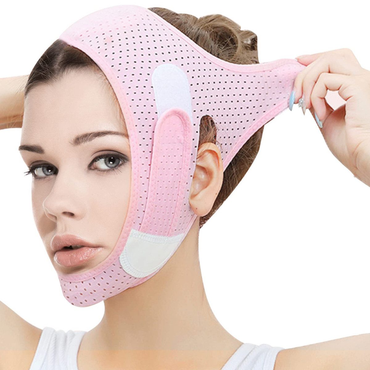 Rnemitery Gesichtsmaske Doppelkinn-Reduzierer, V-Linie Maske, Face-Kinnband für Frauen, Face Toning Belts Lift and Tighten Prevent Sagging