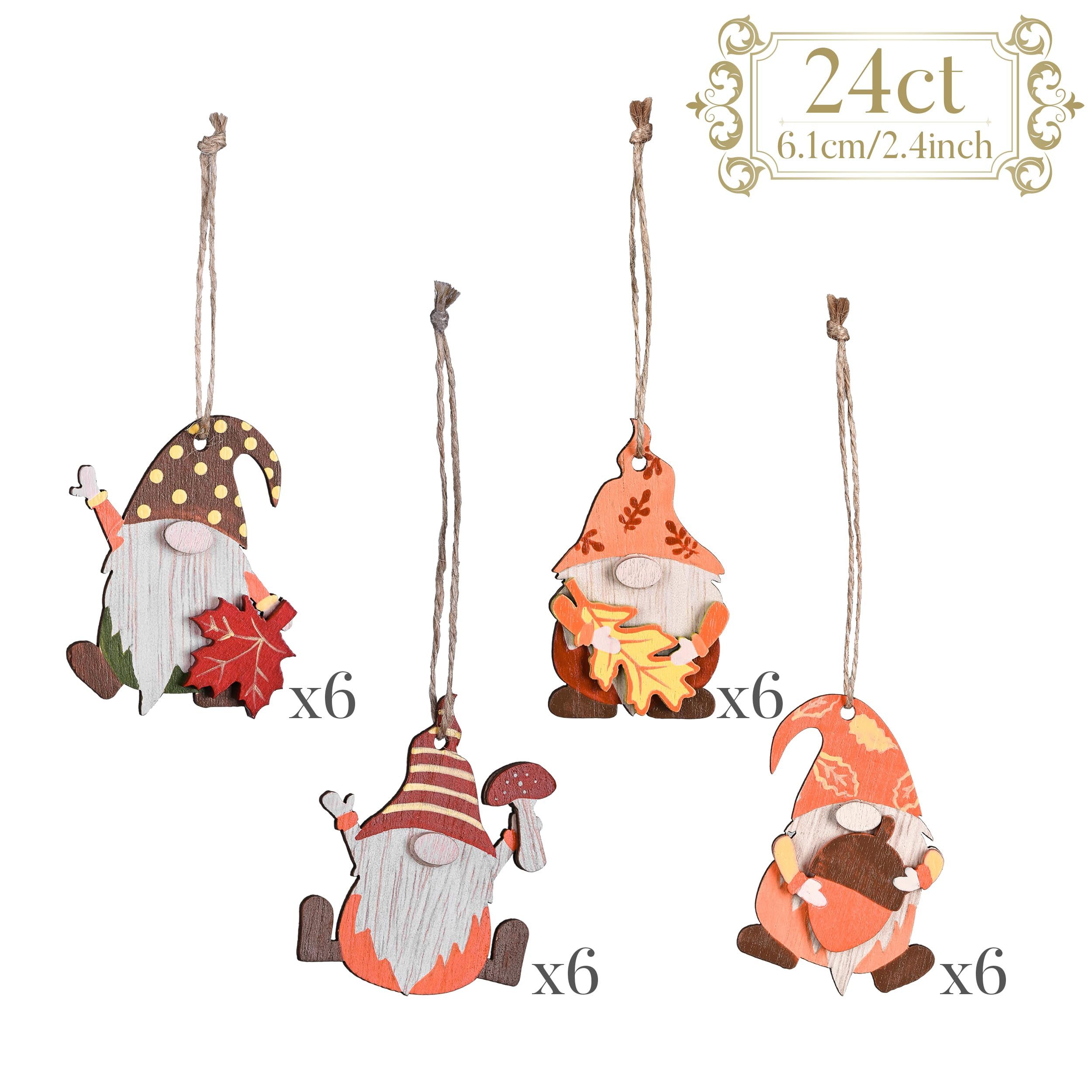 FOUORTUNATE-BEE Dekoobjekt 24er Holz Deko Hänger Herbst Dekoration (4.5-5.5 günstig online kaufen