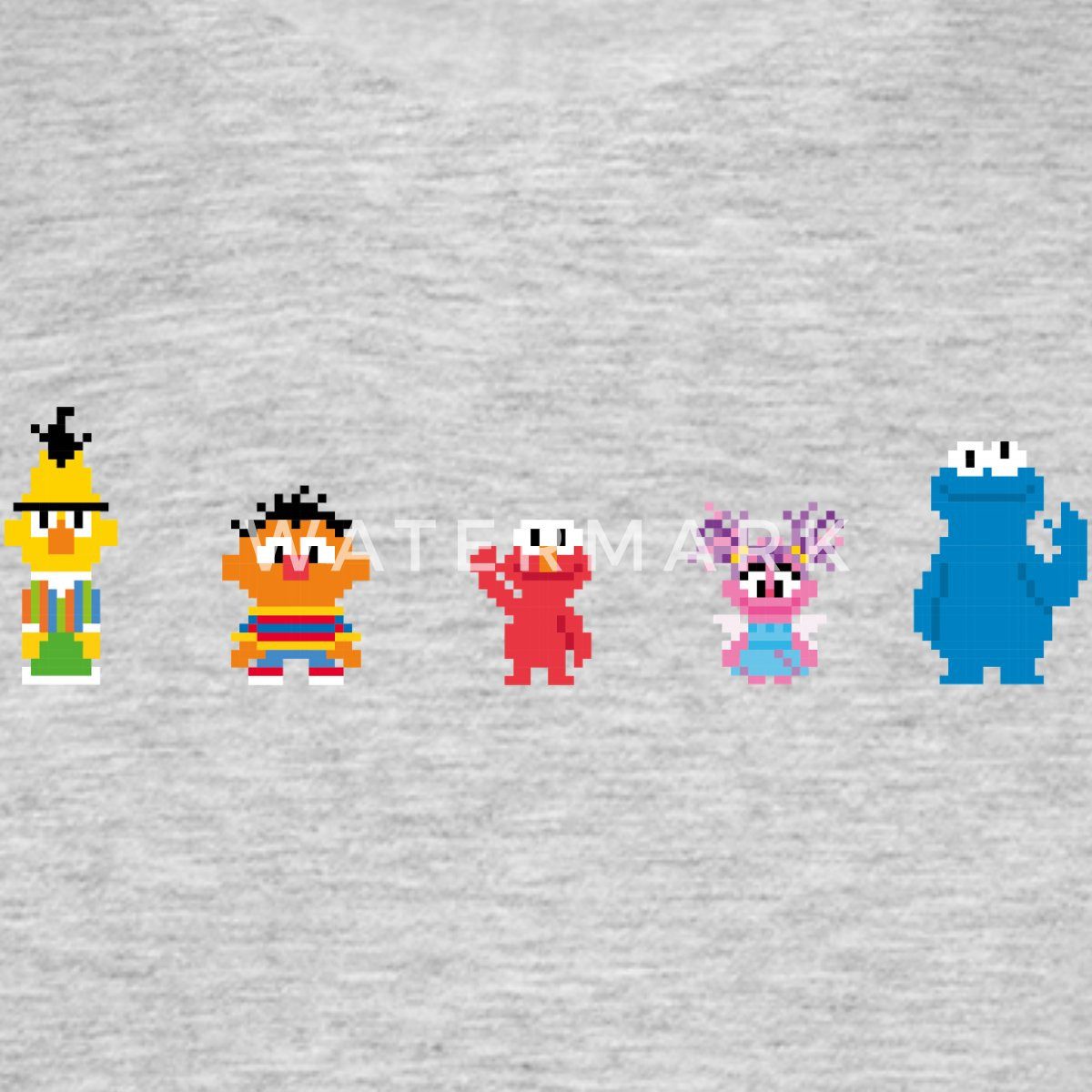 Spreadshirt T-Shirt Sesamstraße Pixel Charaktere Männer T-Shirt (1-tlg)