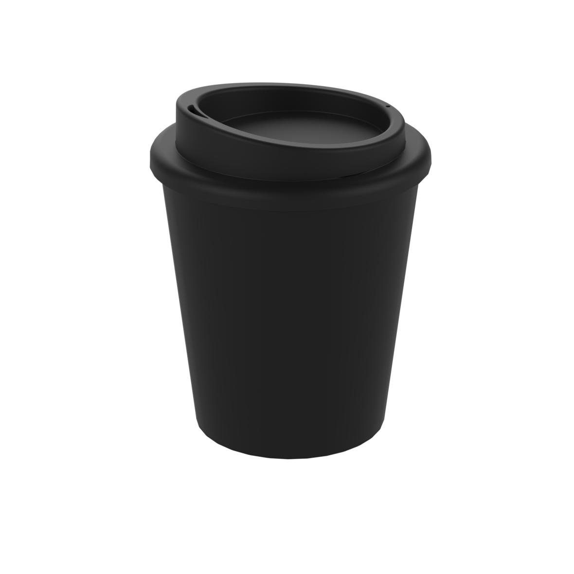 elasto Coffee-to-go-Becher doppelwandiger Kaffeebecher mit Deckel 250ml für unterwegs, Made in Germany, BPA-frei, 100% recyclebar, Heißgetränke, Teebecher