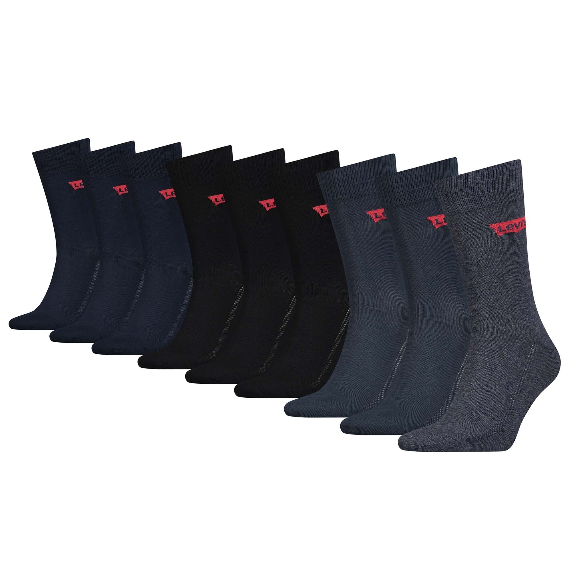 Levi's® Kurzsocken Unisex 9er Pack Sportsocken - Regular Cut BATWING