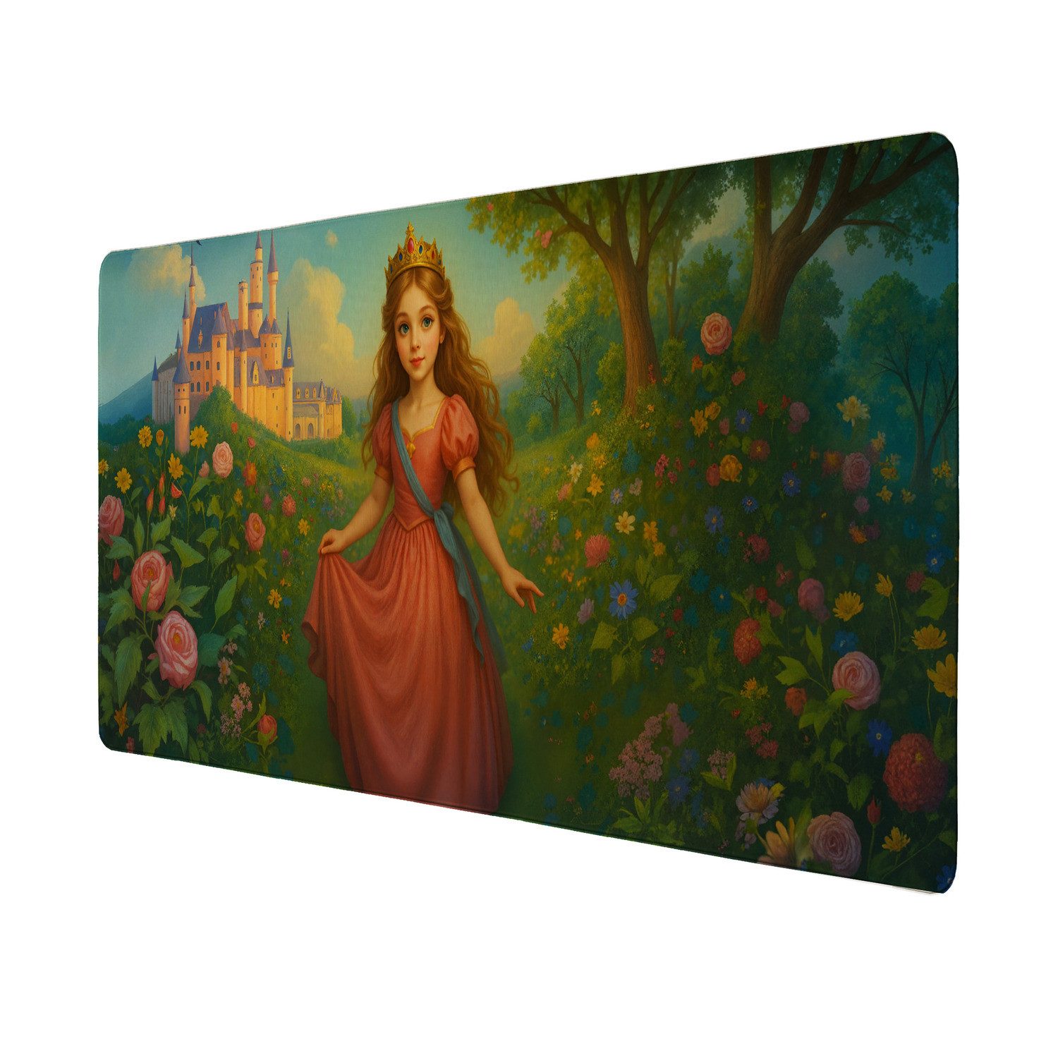 speecheese Schreibtischunterlage Märchenprinzessin Schloss Schreibtischunterlage 69x31cm XXL Mauspad