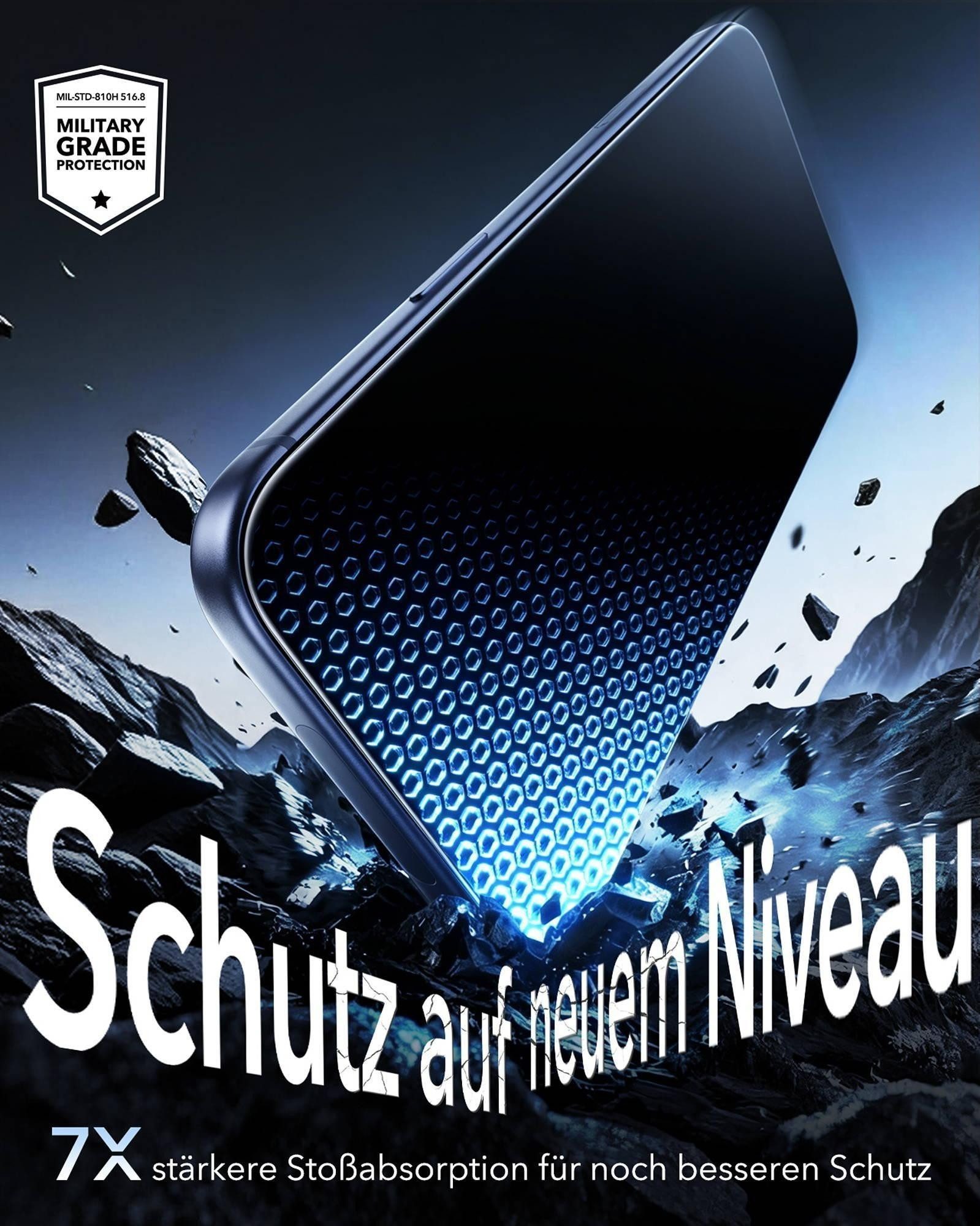 ESR Displayschutzglas Armorite Displayschutz für das iPhone 18 Pro für Apple iPhone 18 Pro/17 Pro, 9H-Härte, 7-fache Stoßdämpfung, UltraFit Aufbringhilfe – Bild 3 von 5