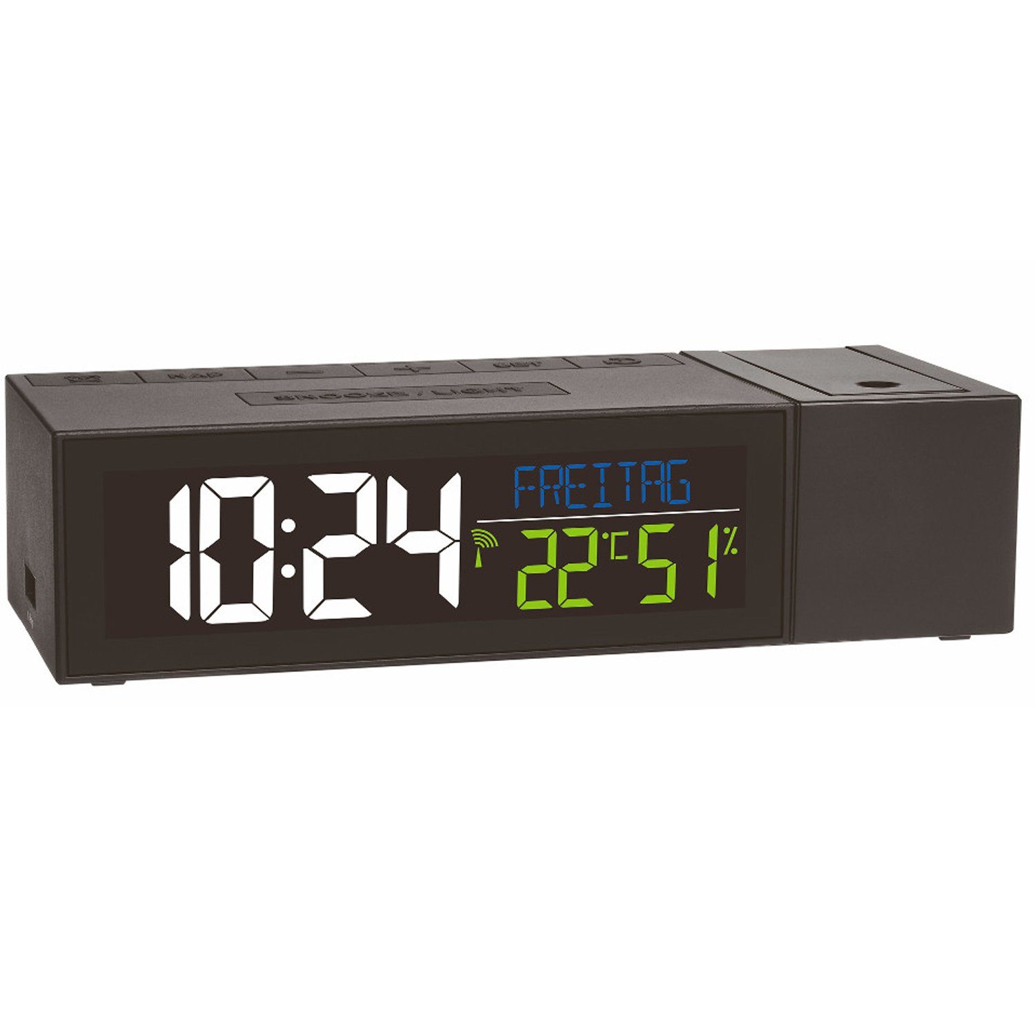 TFA Dostmann Funkwecker 60.5014.01 Funk-Projektionsuhr SHOW mit Raumklima günstig online kaufen