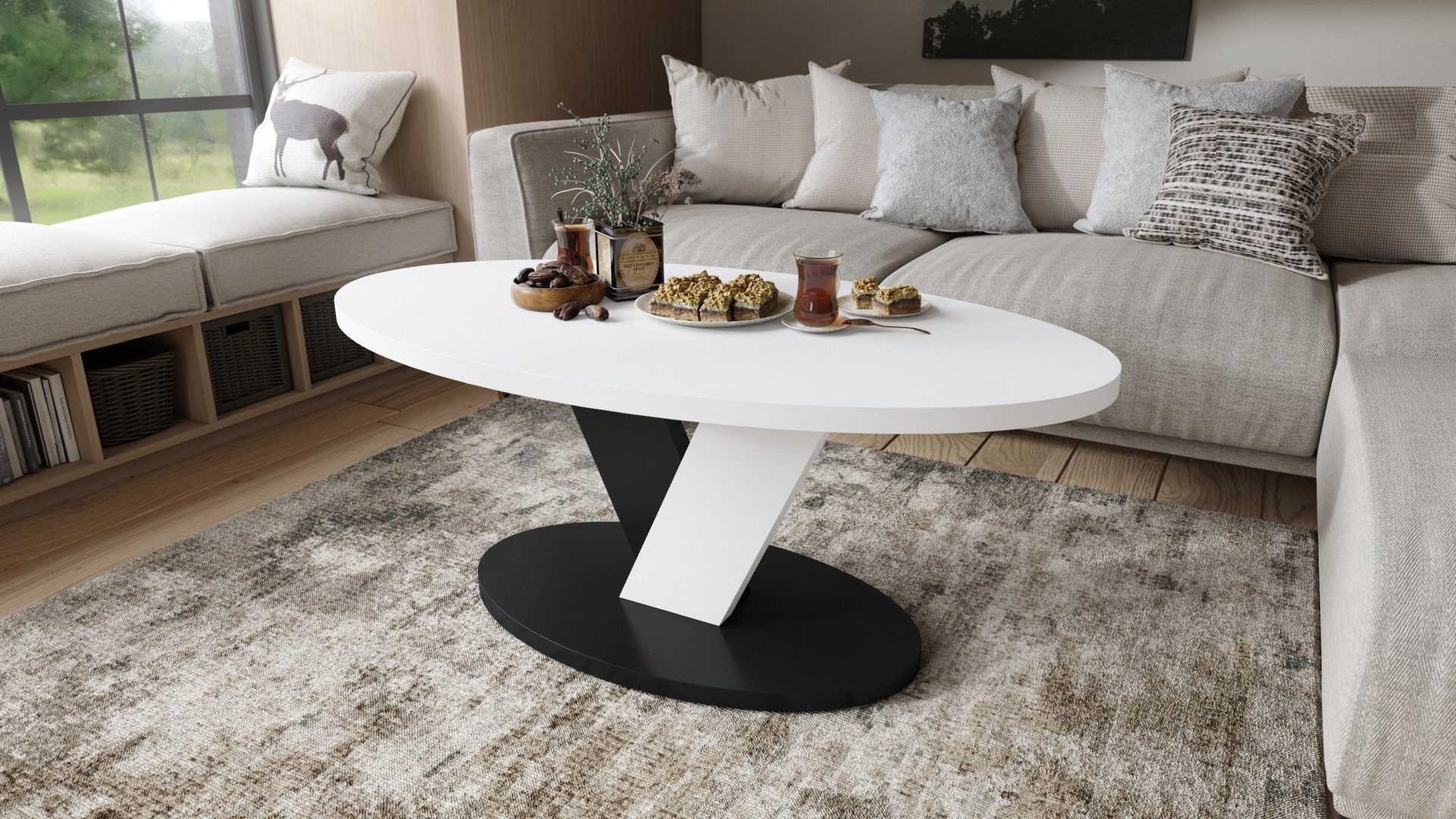 designimpex Couchtisch Design Couchtisch Lova oval günstig online kaufen