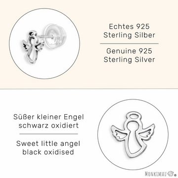 Monkimau Paar Ohrstecker Engel Kinder Ohrringe aus 925 Silber (Packung)