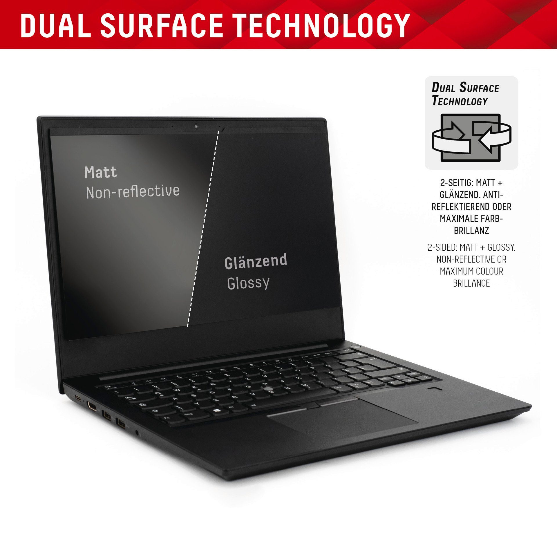 Displex Displayschutzfolie Tablet Privacy Safe für Apple iPad Air 13'' (2024/2025), Apple iPad Pro 13'', Blickschutzfolie, Schutzfolie, Bildschirmschutz, kratz- & stoßfest