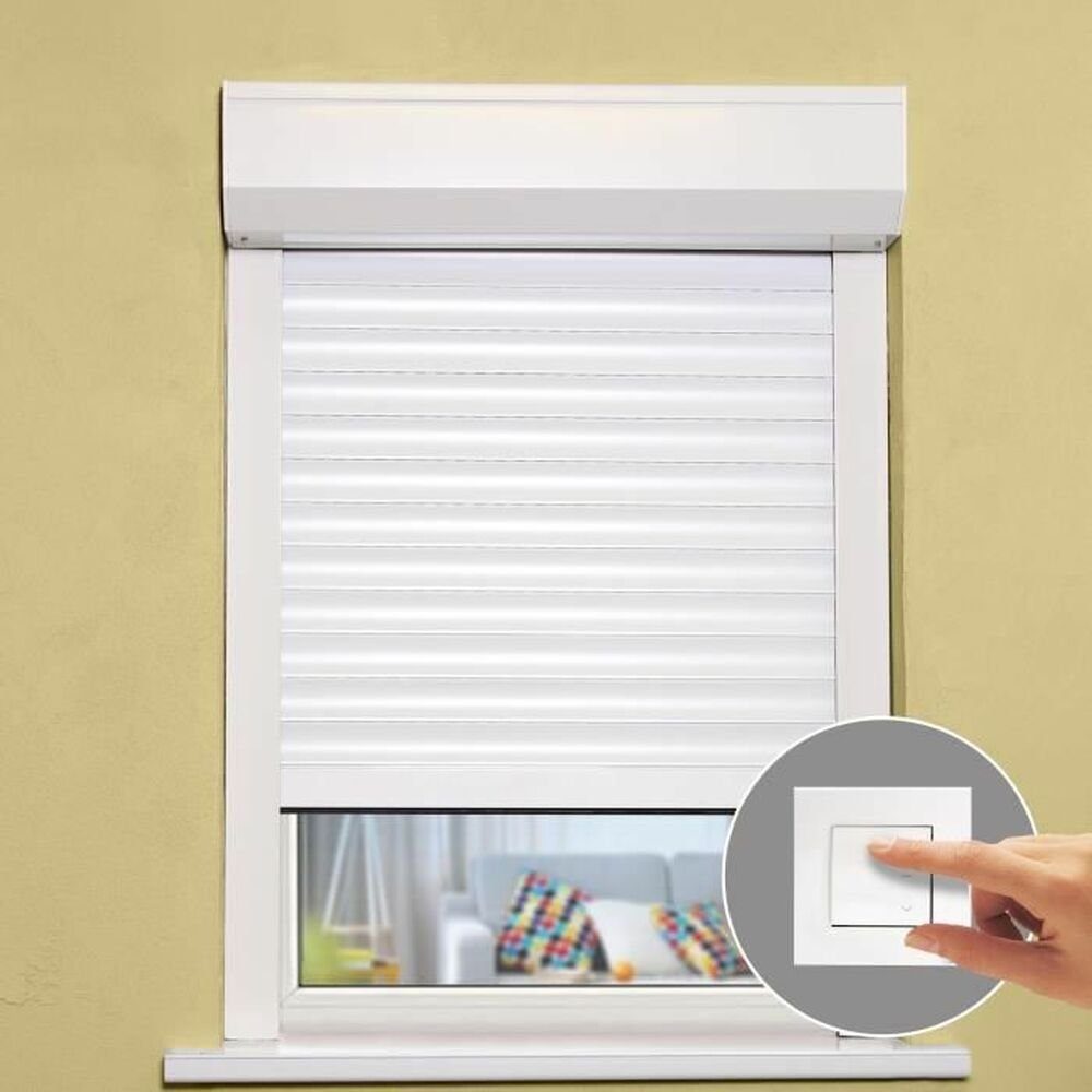 Bigbuy Gardine Metallführungen Aluminium 100x120 cm Fenster Verdunklung Außen Jalousi