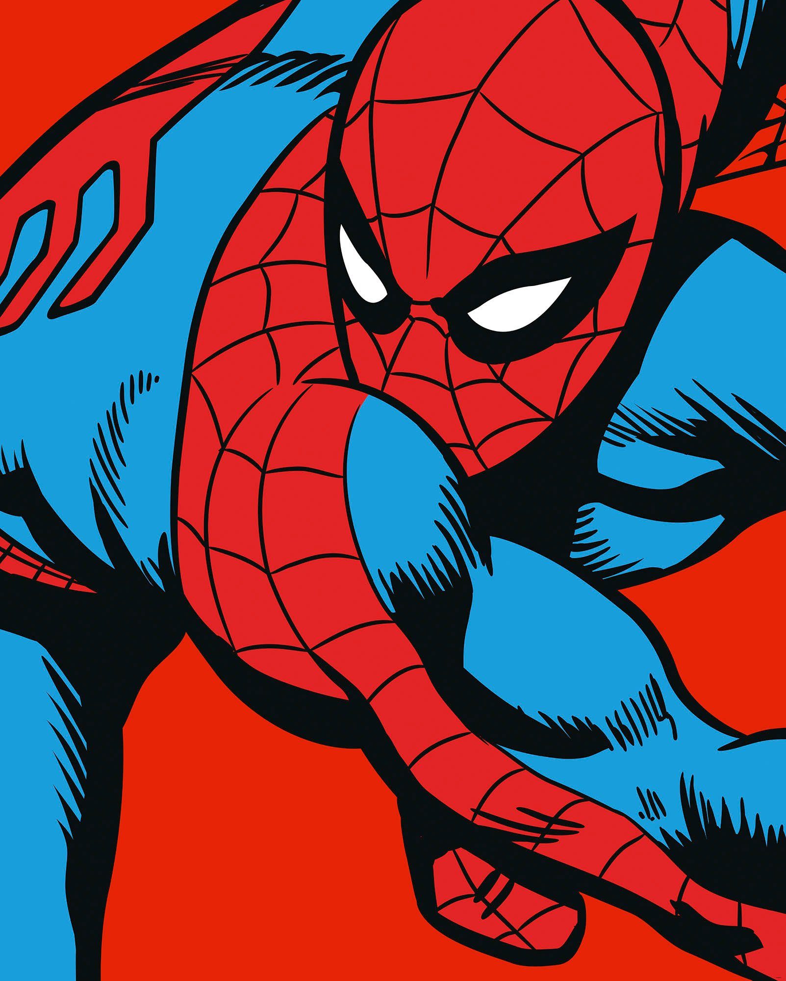 Komar Vliestapete Marvel PowerUp Spider-Man Watchout, (1 St), 200x250 cm (Breite  x Höhe)
