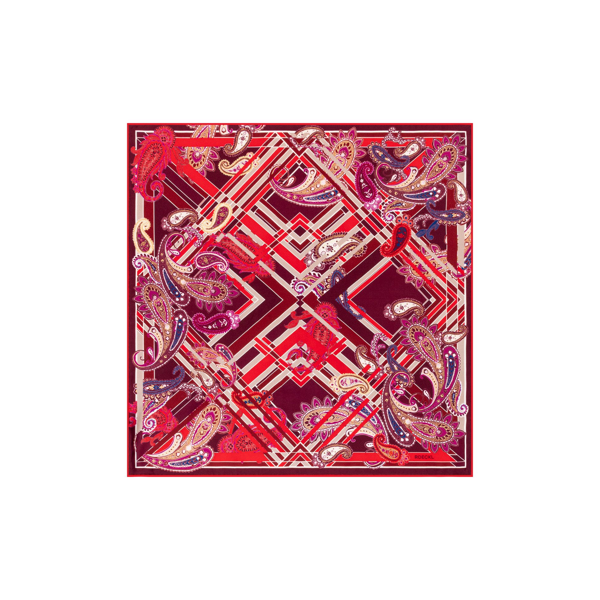 Roeckl Nickituch CHECK PAISLEY, Weiches Kaschmirtuch