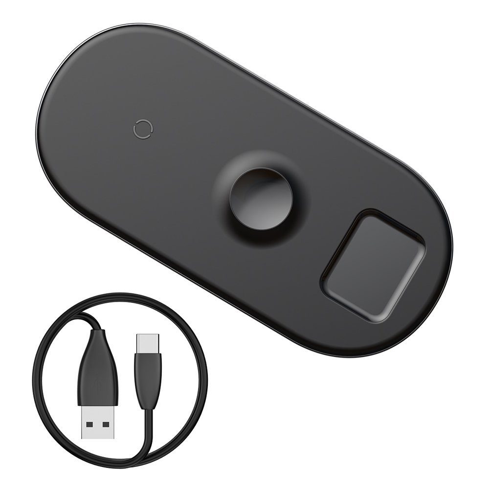 3 in 1 Qi Kabelloses Ladegerät Wireless Charger 18W schwarz Wireless Charger
