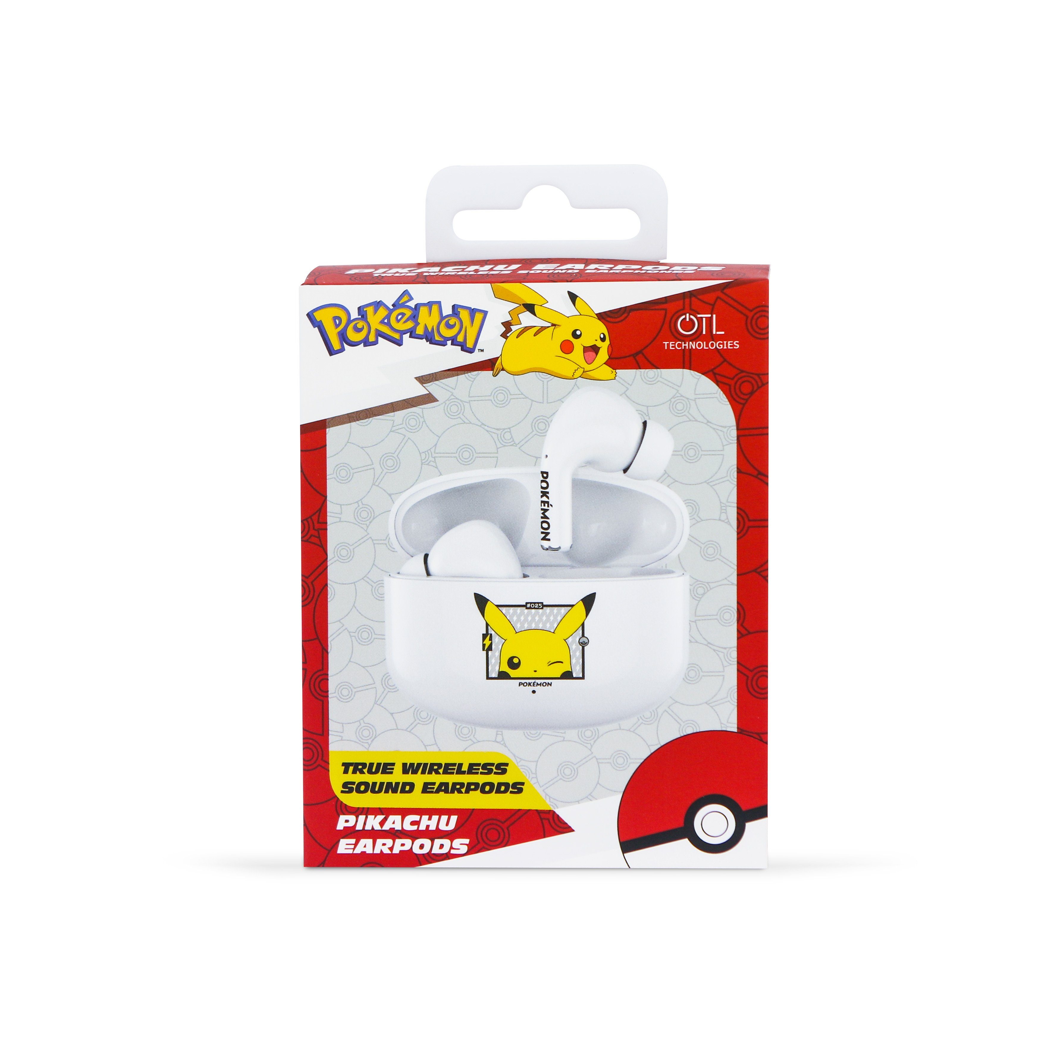 OTL Pokémon Pikachu Bluetooth 5.1 Kinder-Kopfhörer Bluetooth-Kopfhörer Voice Siri, Sound, Assistant, Alexa, Assistant, True (Google Leichtes Hochwertiger Ladebox Bluetooth, Gewicht) Wireless, mit