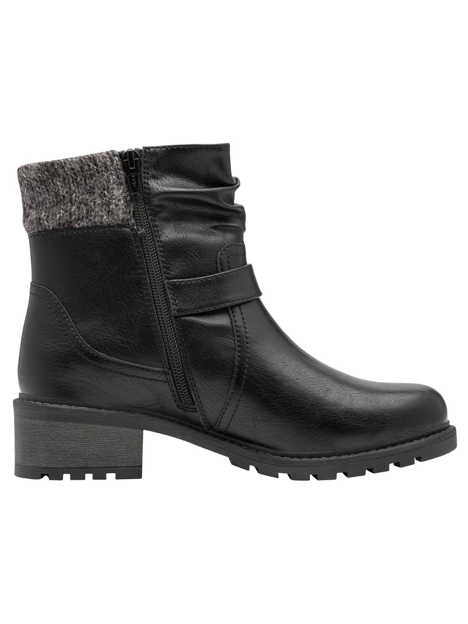 Jana Vegan, Tex, Mehrweite Warm gefüttert Blockabsatz Stiefelette Vegan