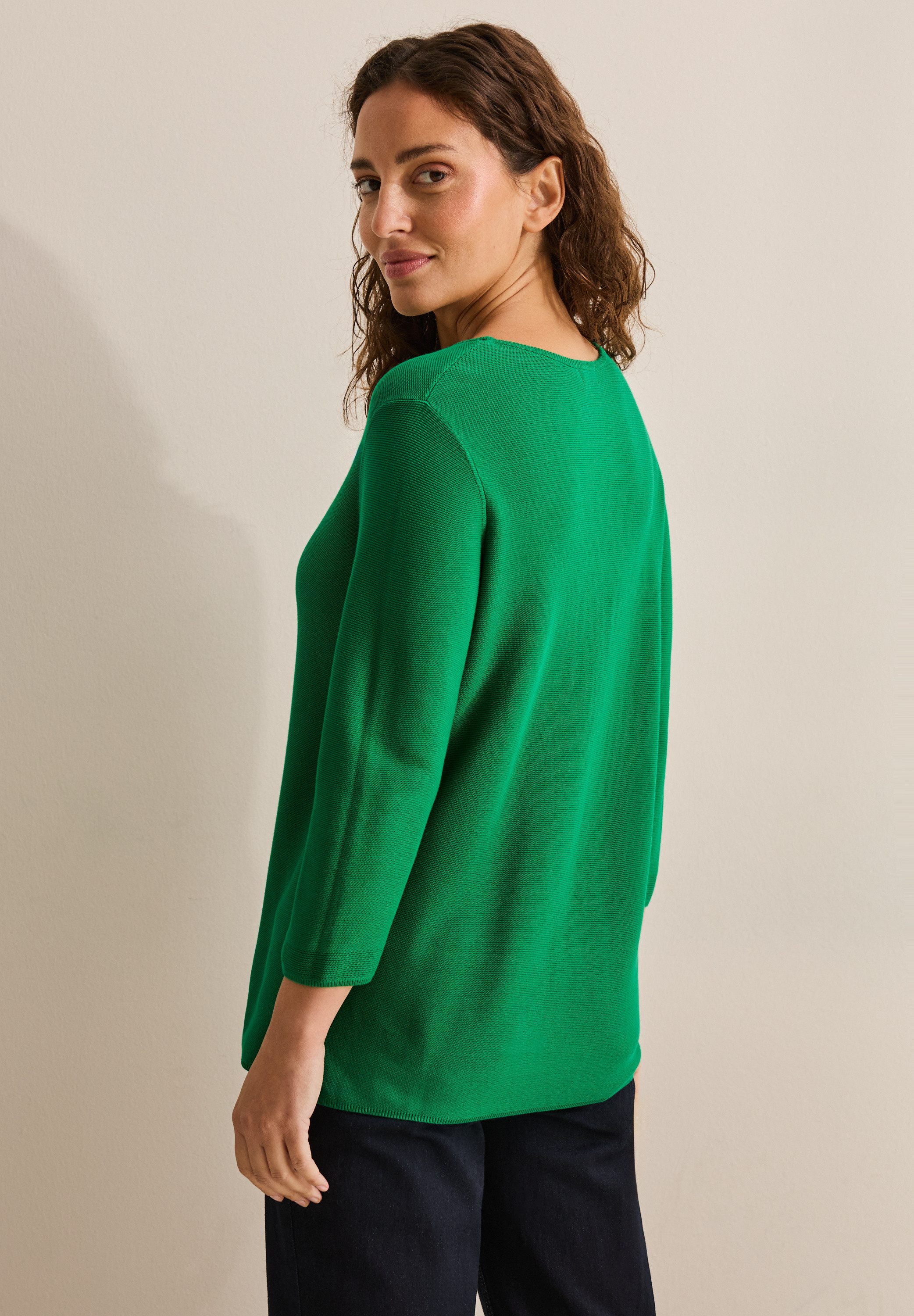 CECIL Strickpullover mit 3/4-Arm und Rundhals günstig online kaufen