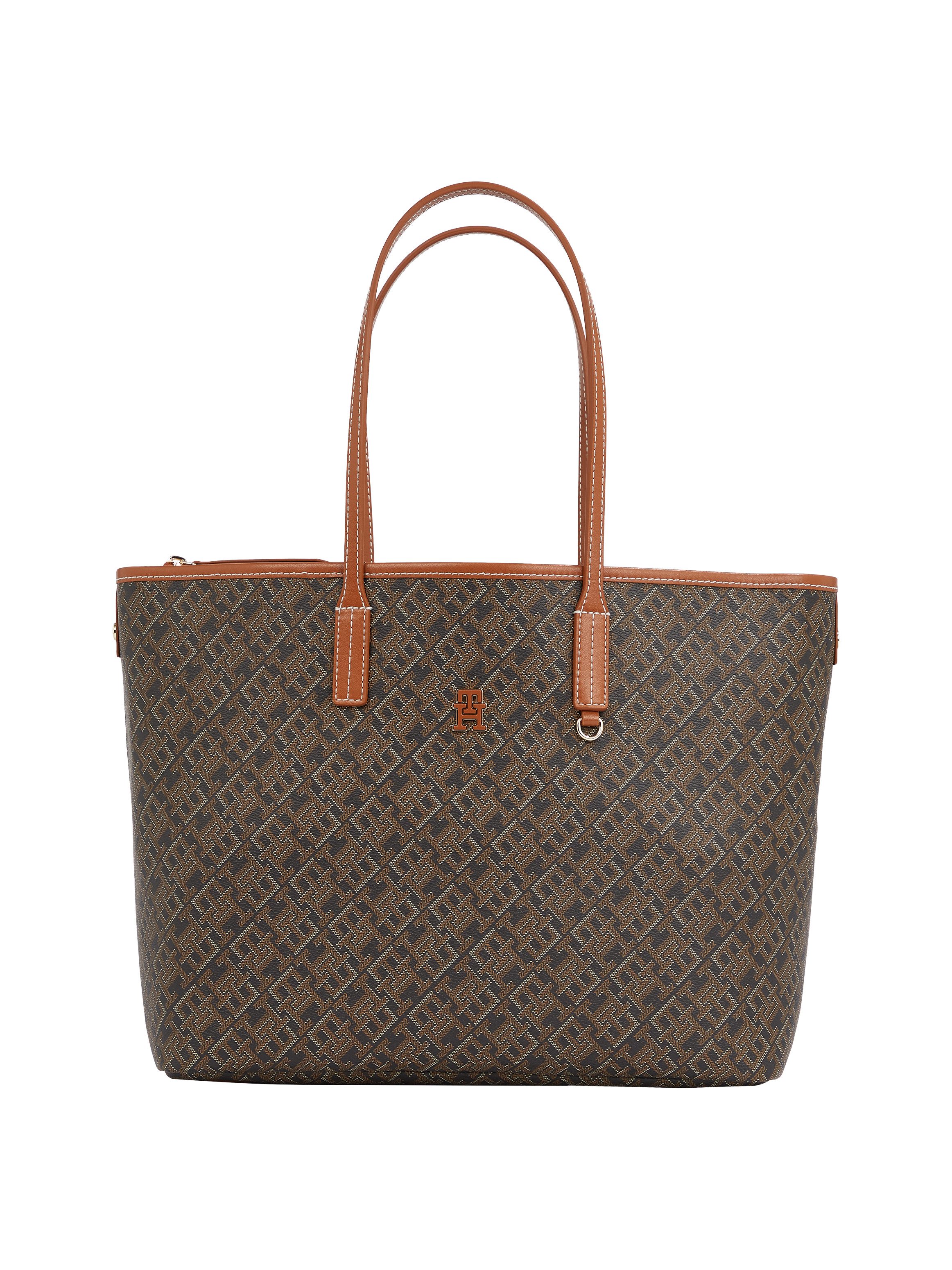 Tommy Hilfiger Tragetasche TH MONOPLAY TOTE LE (Set, Herausnehmbare Innentasche), Damen Schultertasche, Henkeltasche, Shopper mit Allover-Print