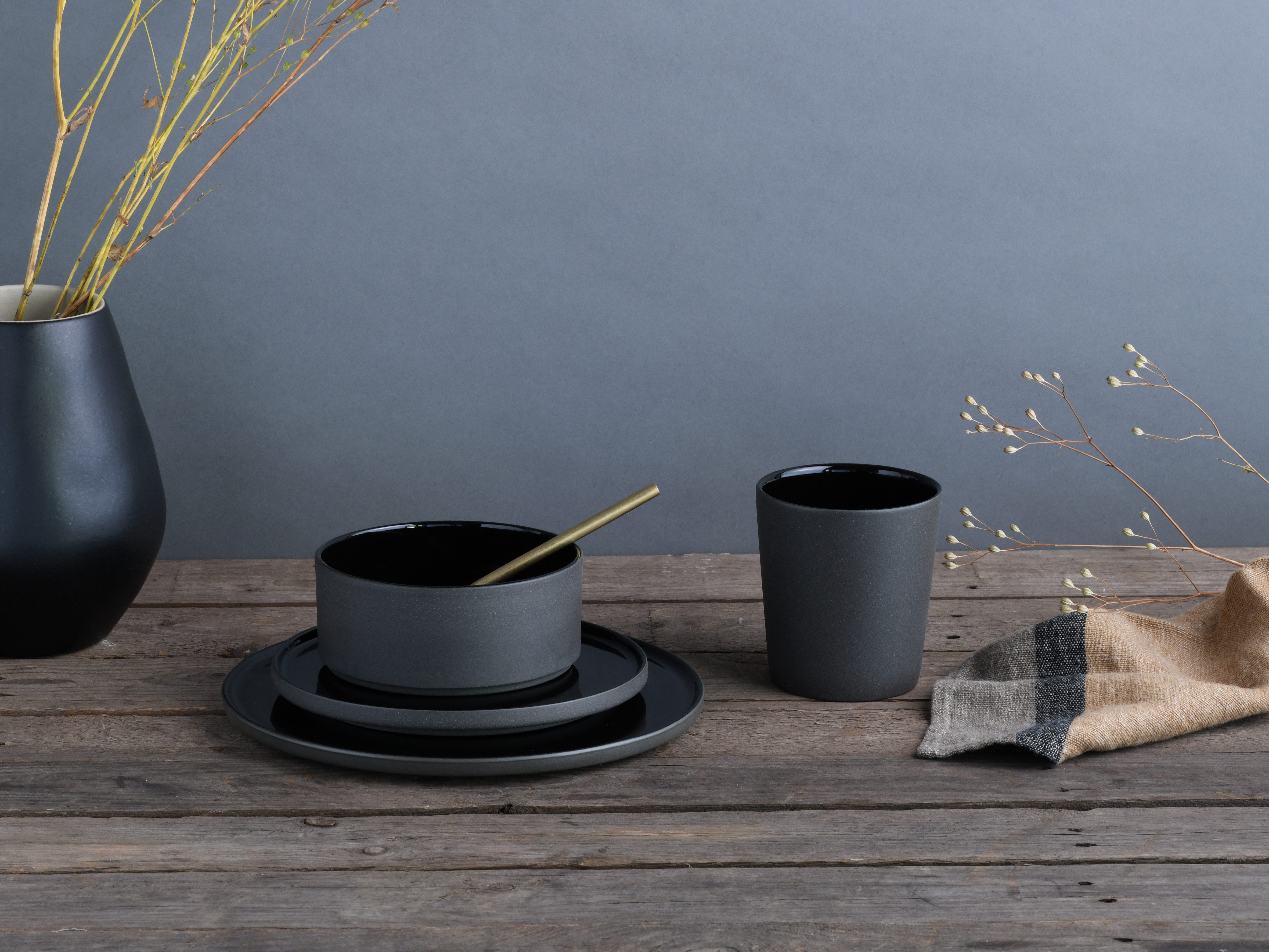 CreaTable Becher Futuro, 4-tlg., Steinzeug, Kaffeebecher, 4-teilig, 500 ml