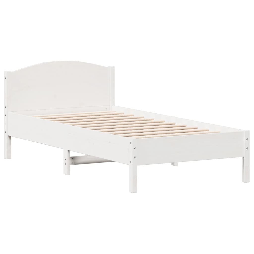 vidaXL Bett Massivholzbett ohne Matratze Weiß günstig online kaufen