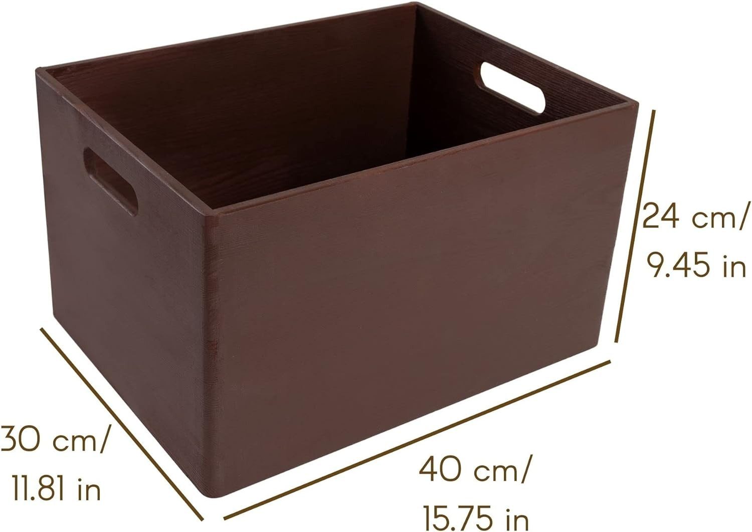 Creative Deco Holzkiste Obstkiste Korb 40x30x24cm günstig online kaufen