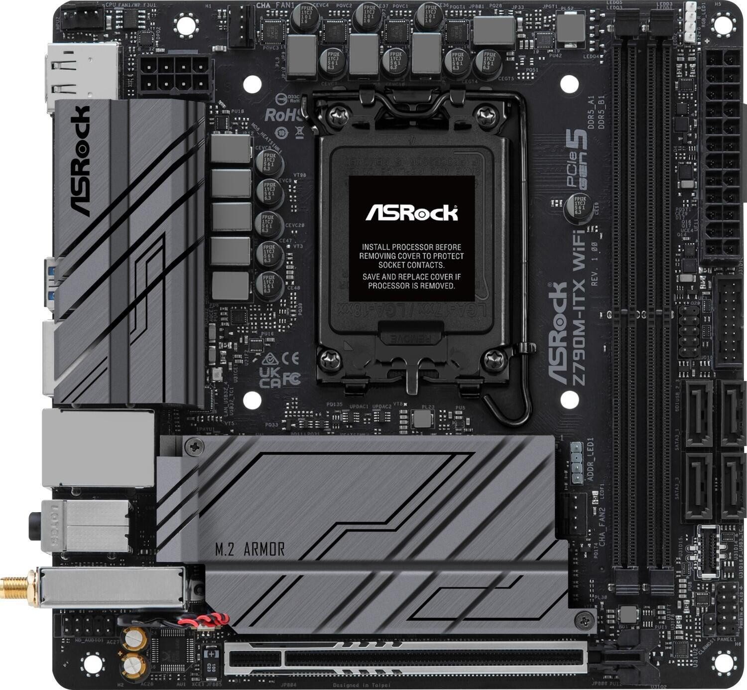 Asrock ASRock Z790M-ITX WiFi - 90-MXBKE0-A0UAYZ Mainboard