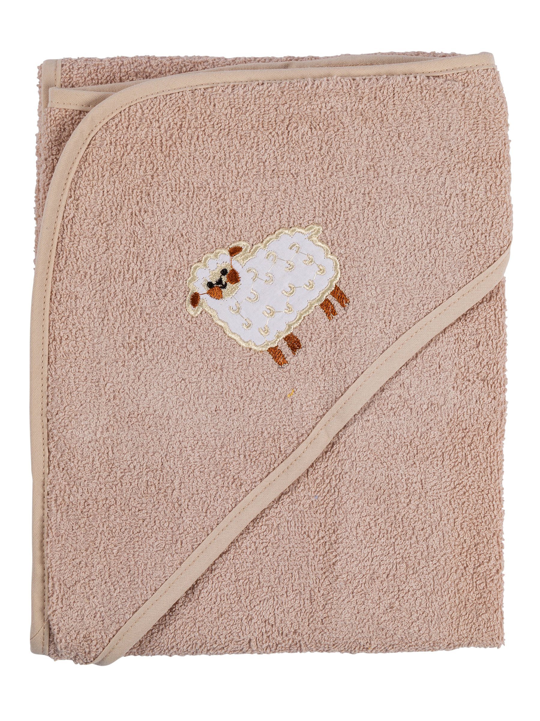 Clinotest Kapuzenhandtuch Kuscheliges Handtuch für Babys, 80x80 cm,  verschiedene Farben