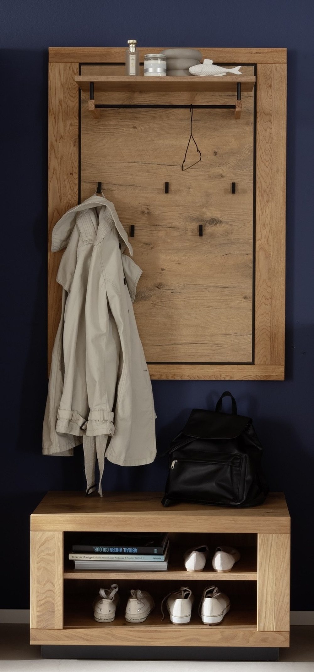 freiraum Шафи-Set Greno, (2-teilig), (2-teilig) Massivholzfront - Teilmassiv - 80x200,5x40 (BxHxT)