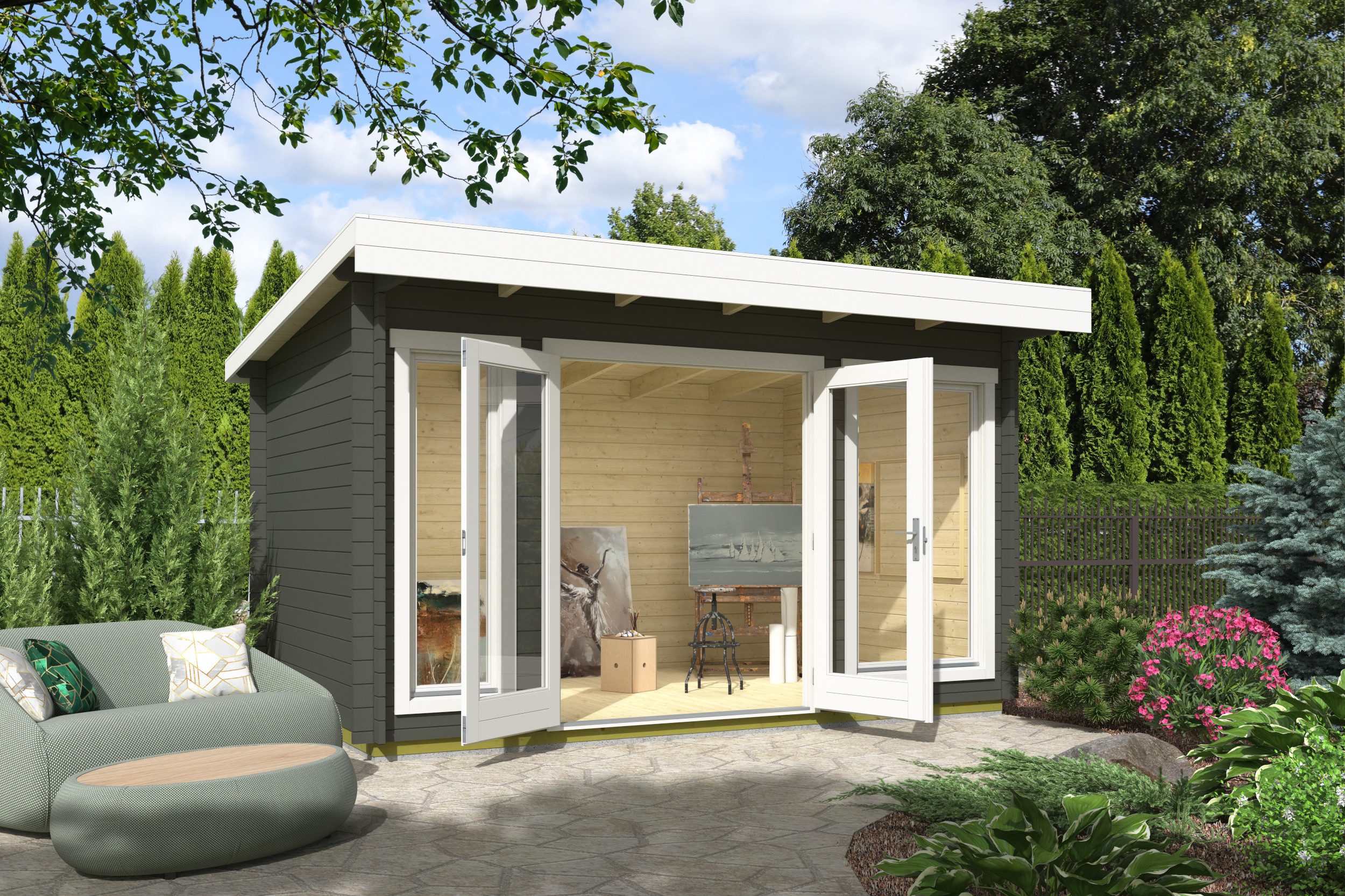 Nordic Holz Gartenhaus DORSET 1, BxT: 430x320 cm