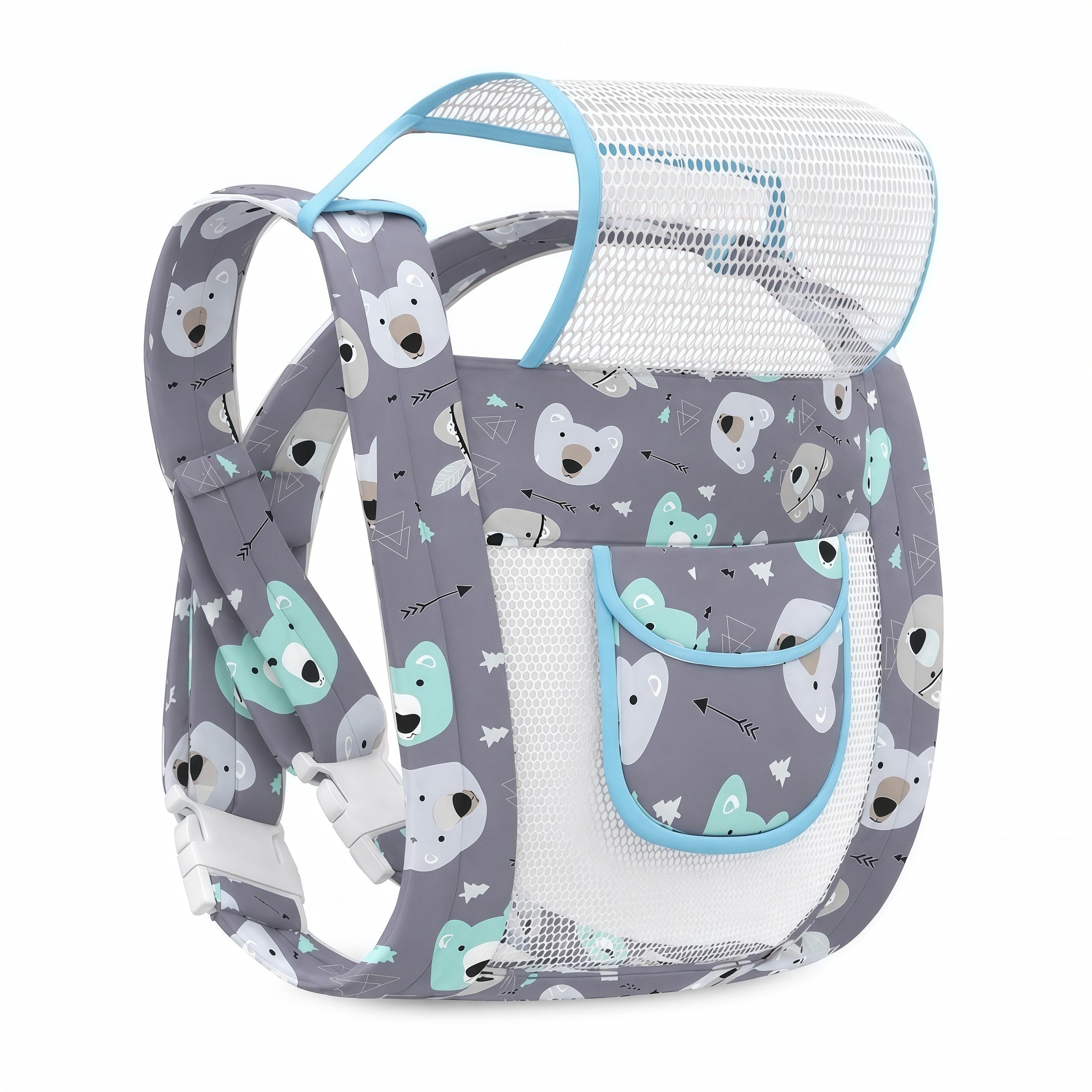ibettertec Babytrage Babytrage 4-in-1 Trage-Ergonomisch für Neugeborene, Babytrage,Marsupi Babytrage,Rookie Babytrage