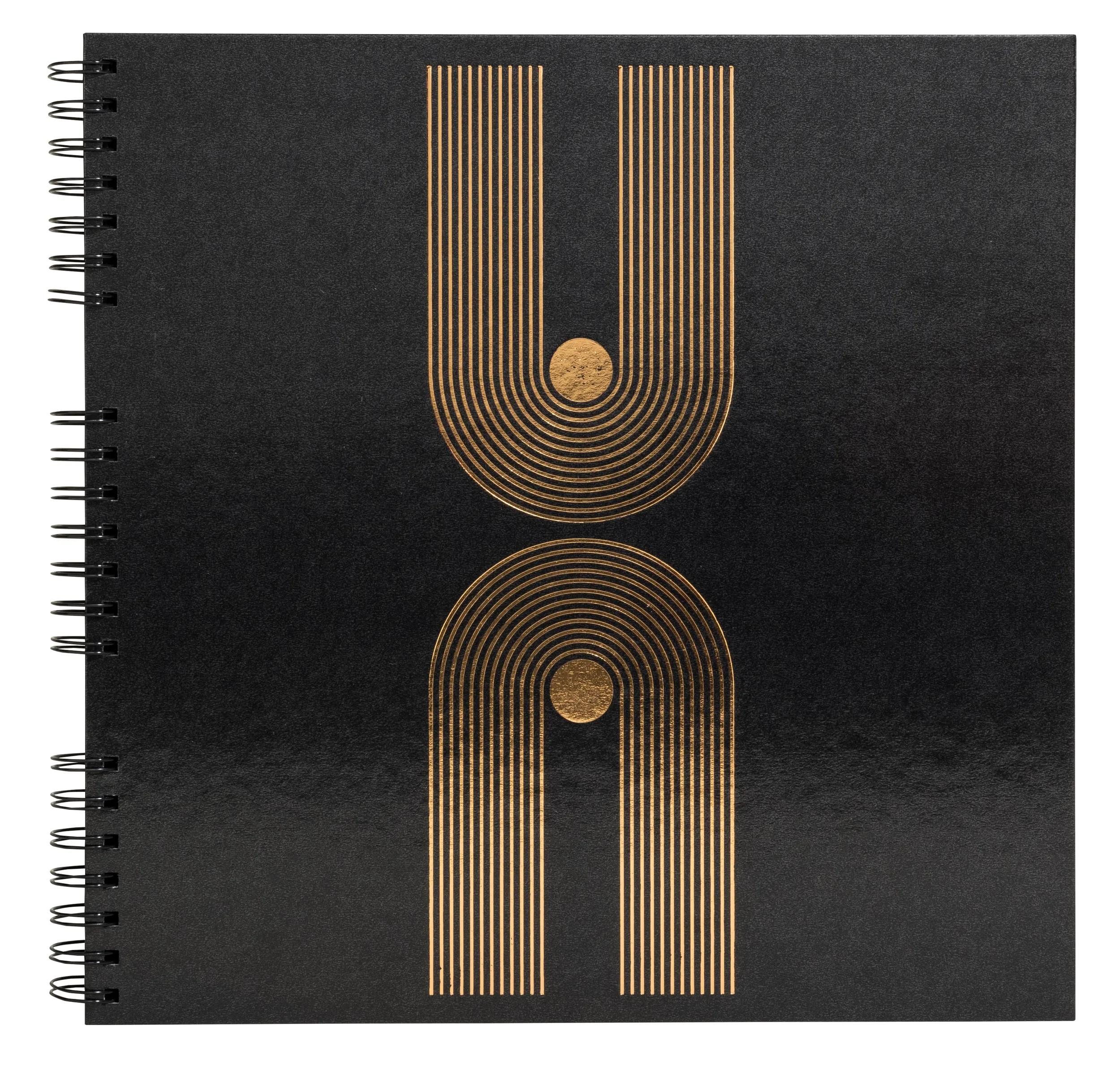 EXACOMPTA Fotoalbum Fotoalbum mit Spiralbindung 60S schwarz 32x32 cm - Schwarz - 16848E, Fotoalben