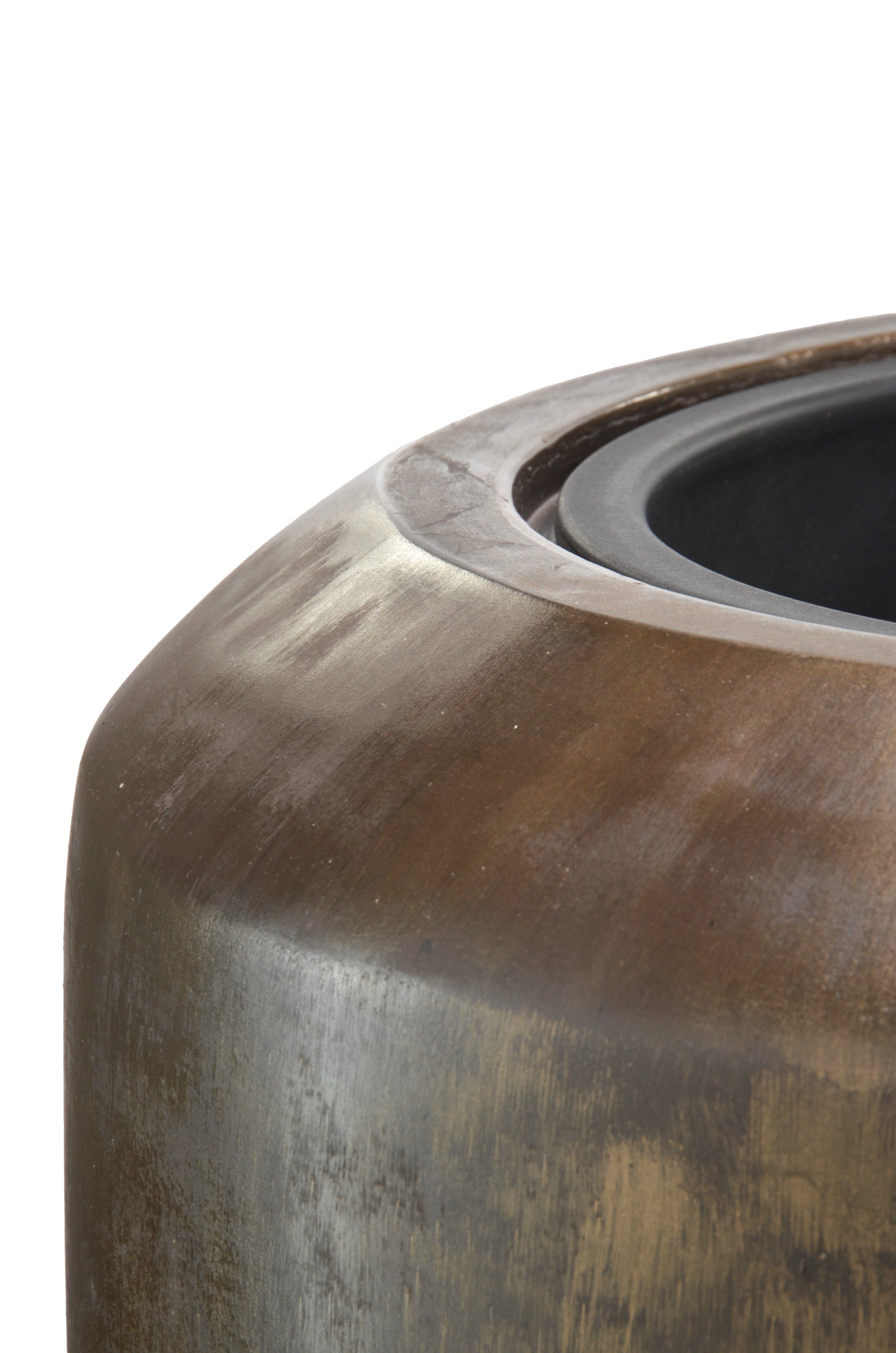 Flingora Bodenvase Priya, mit Einsatz - Fiberglas - Indoor - Kupferbraun - Höhe 117 cm