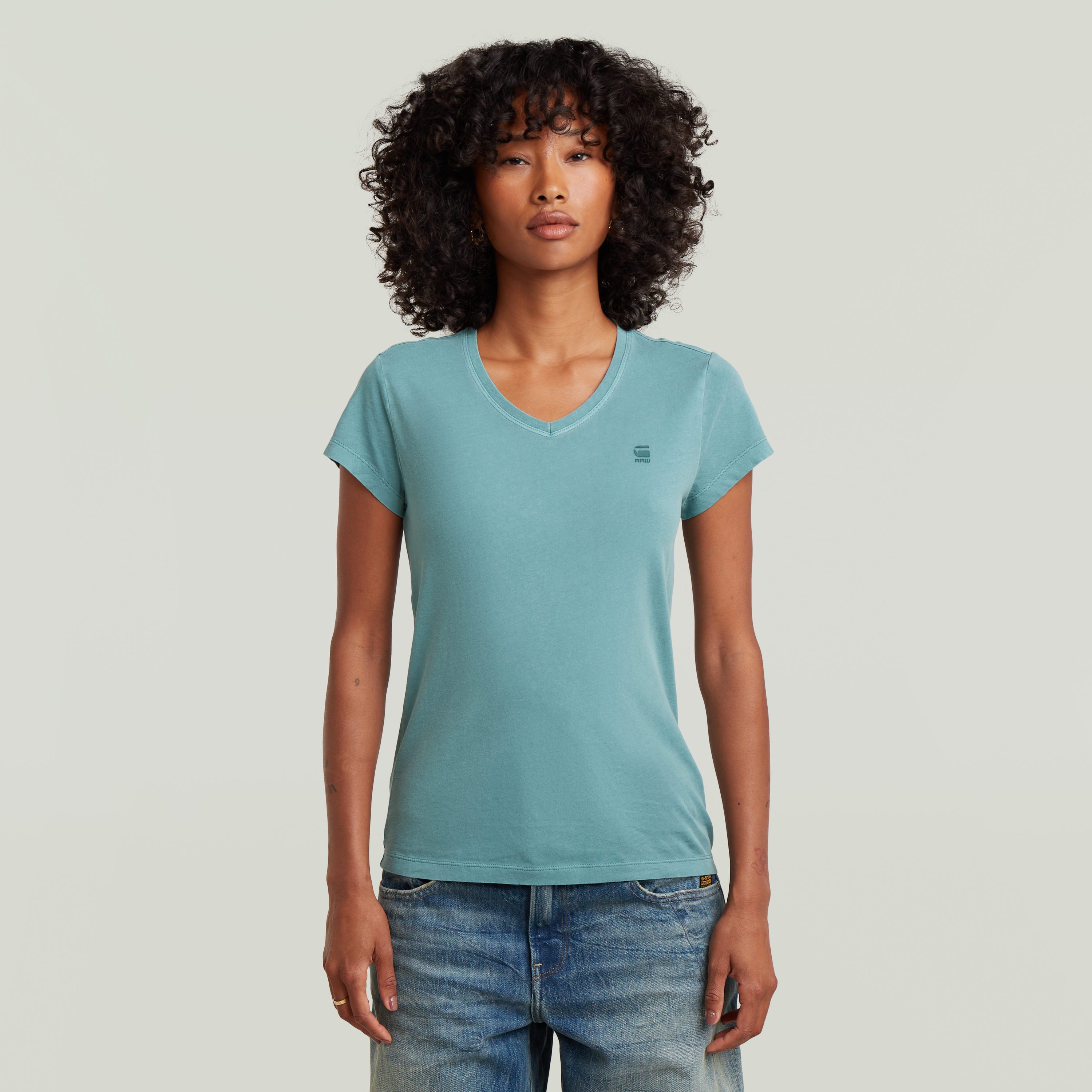 G-STAR V-Shirt Eyben mit Label günstig online kaufen