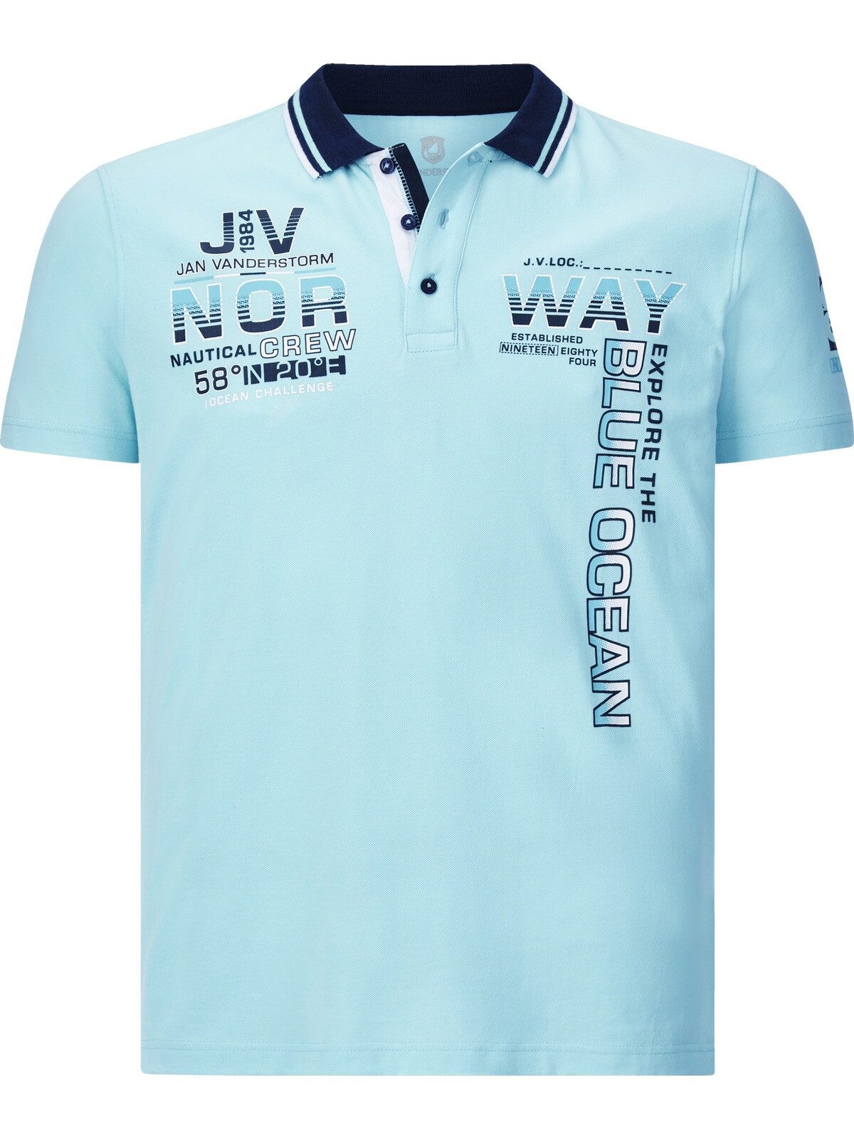 Jan Vanderstorm Poloshirt JERKER aus weichem Baumwoll-Piqué