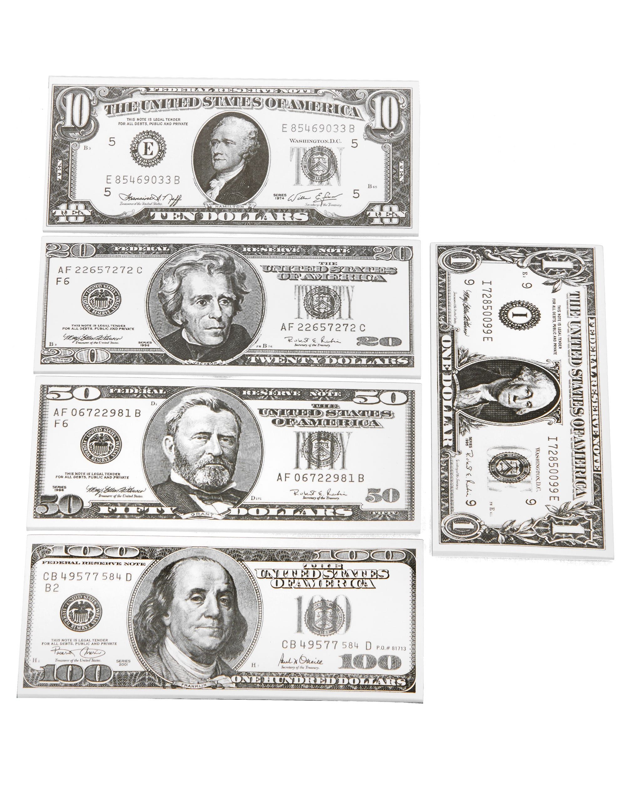 Espa Kostüm Dollar-Set Dollarscheine grau-weiss