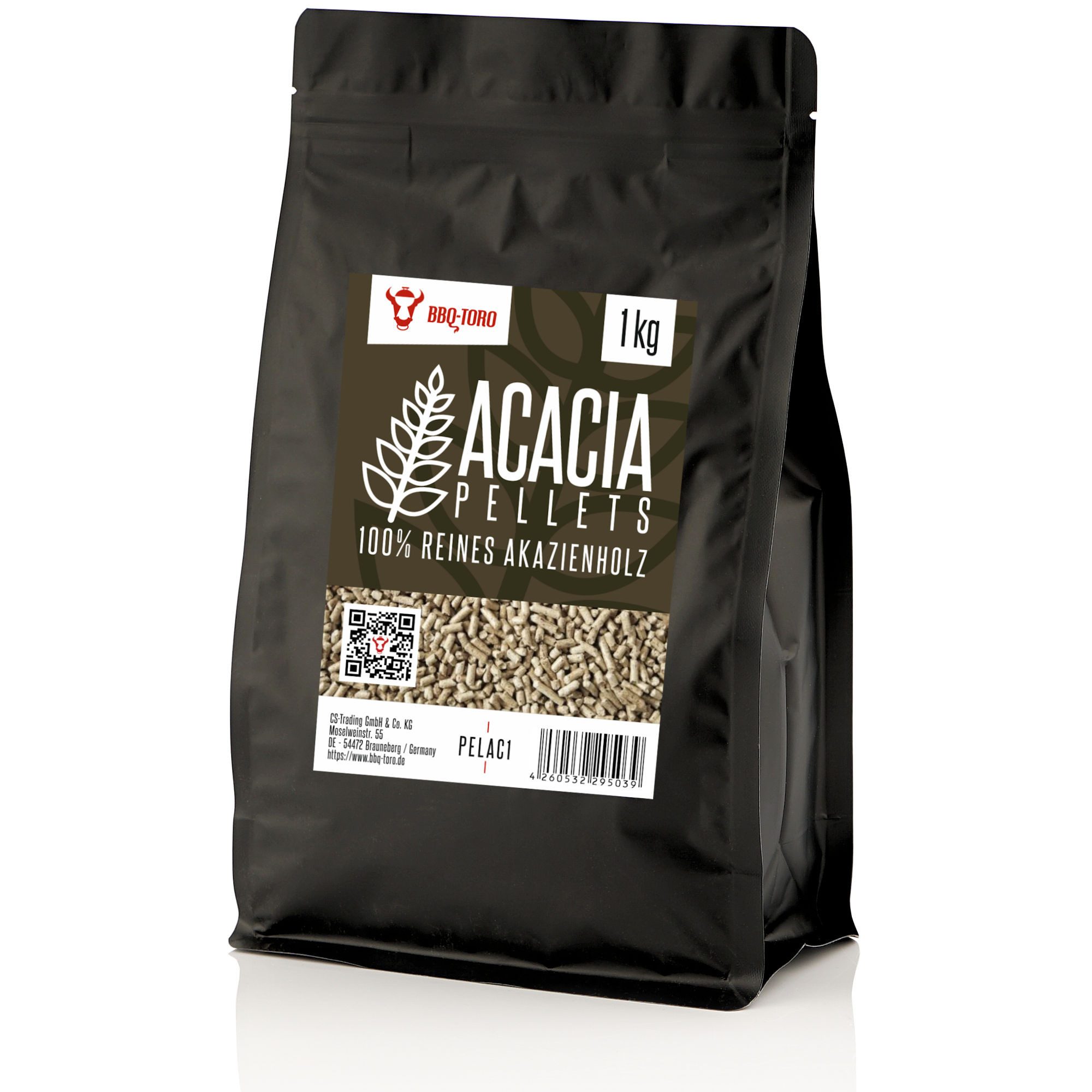 BBQ-Toro Holzpellets Acacia Pellets aus 100% Akazienholz, 1 kg, Grillpellets, Akazienpellet, 1.00 kg