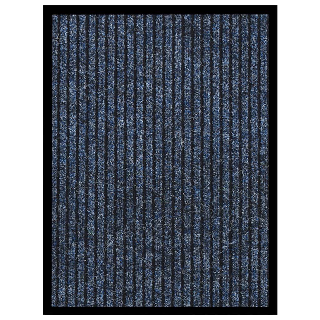 vidaXL Fußmatte Fußmatte Blau Gestreift 40x60 cm, Rechteckig