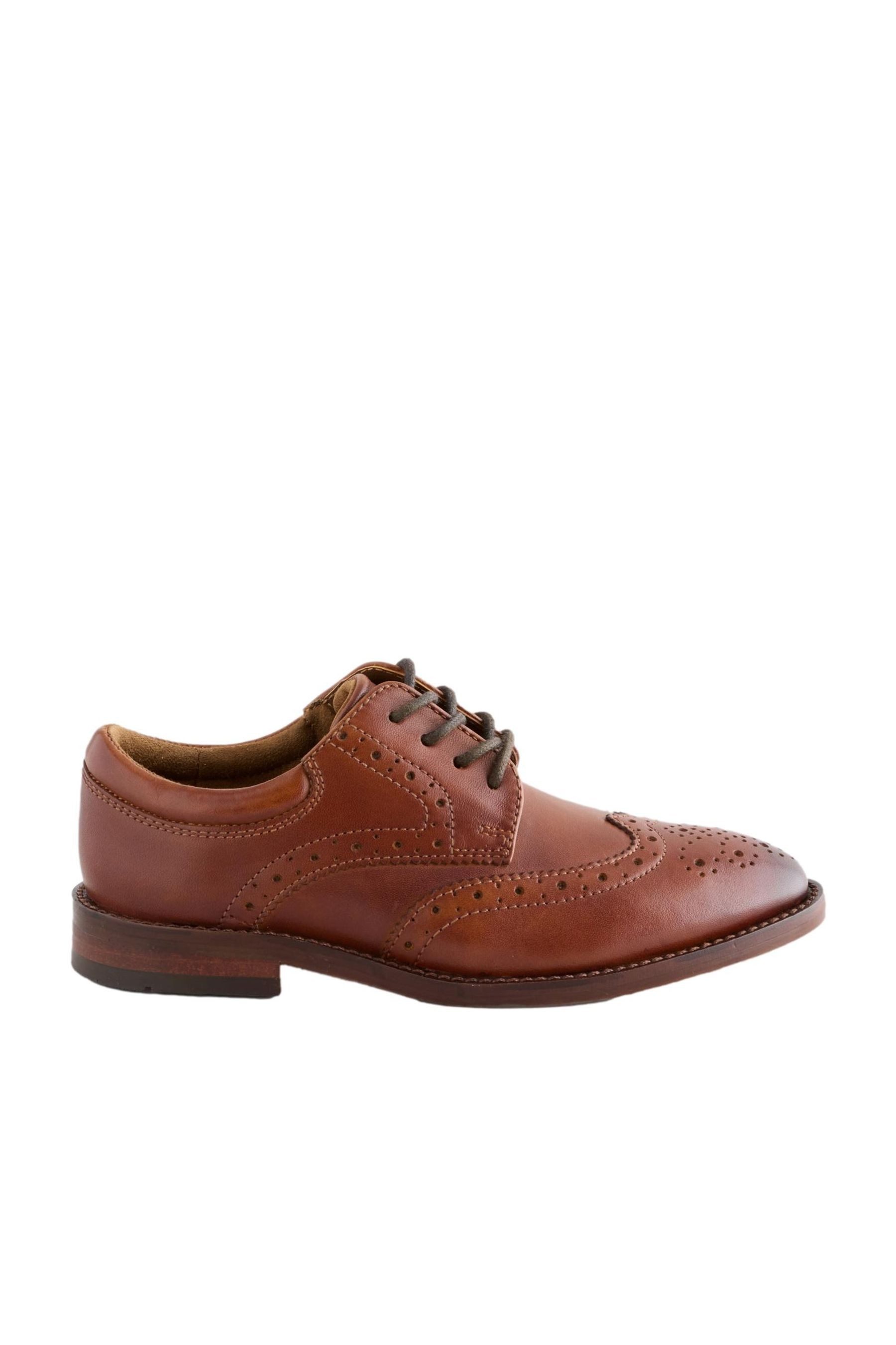 Next Brogues zum Schnüren aus Premium-Leder Budapester (1-tlg)