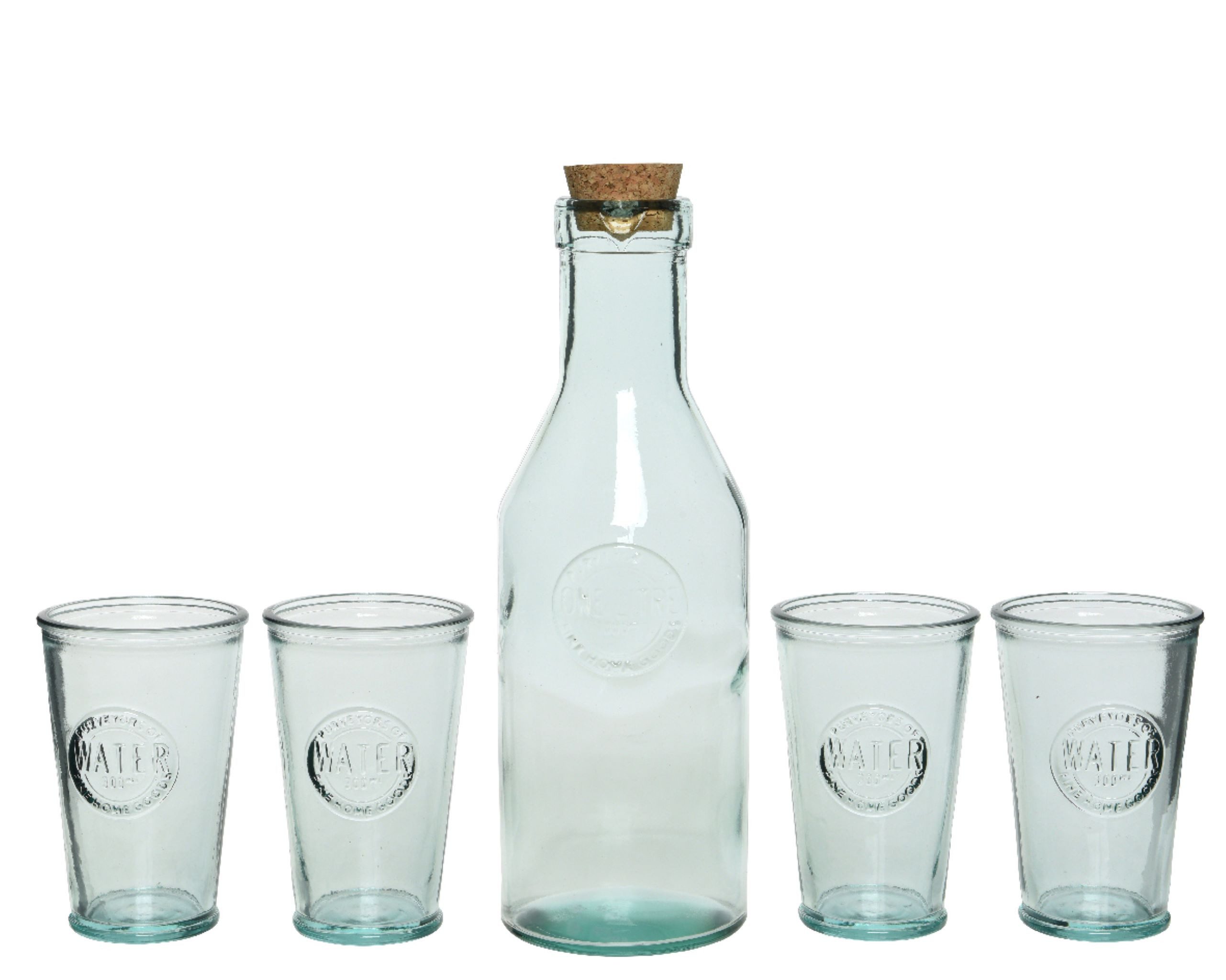 Decoris season decorations Стекло-Set, Glas, Стекло mit Karaffe Glas 5er Set Transparent