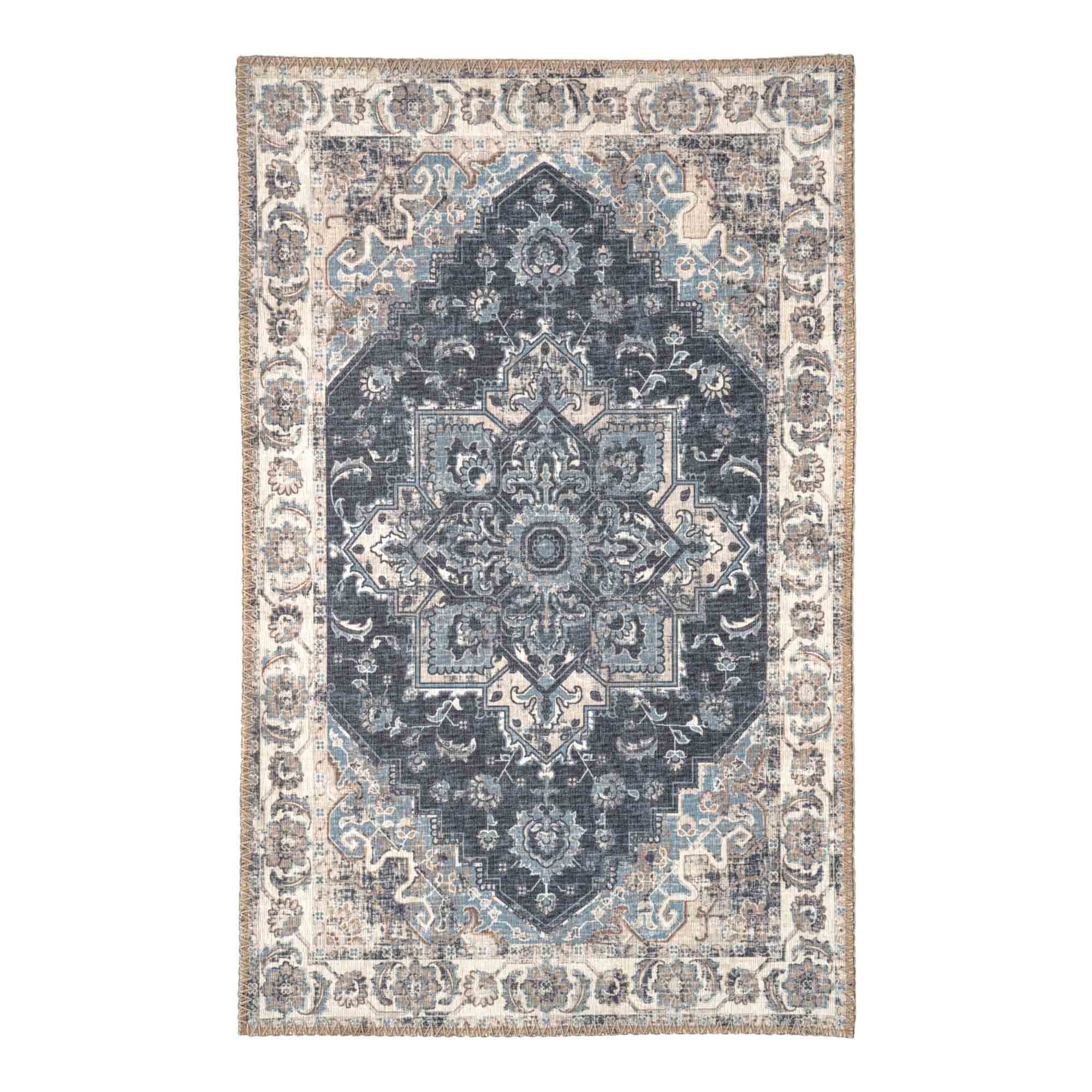 House Nordic Teppich Hawai Fußmatte, blau., Höhe: 1 mm