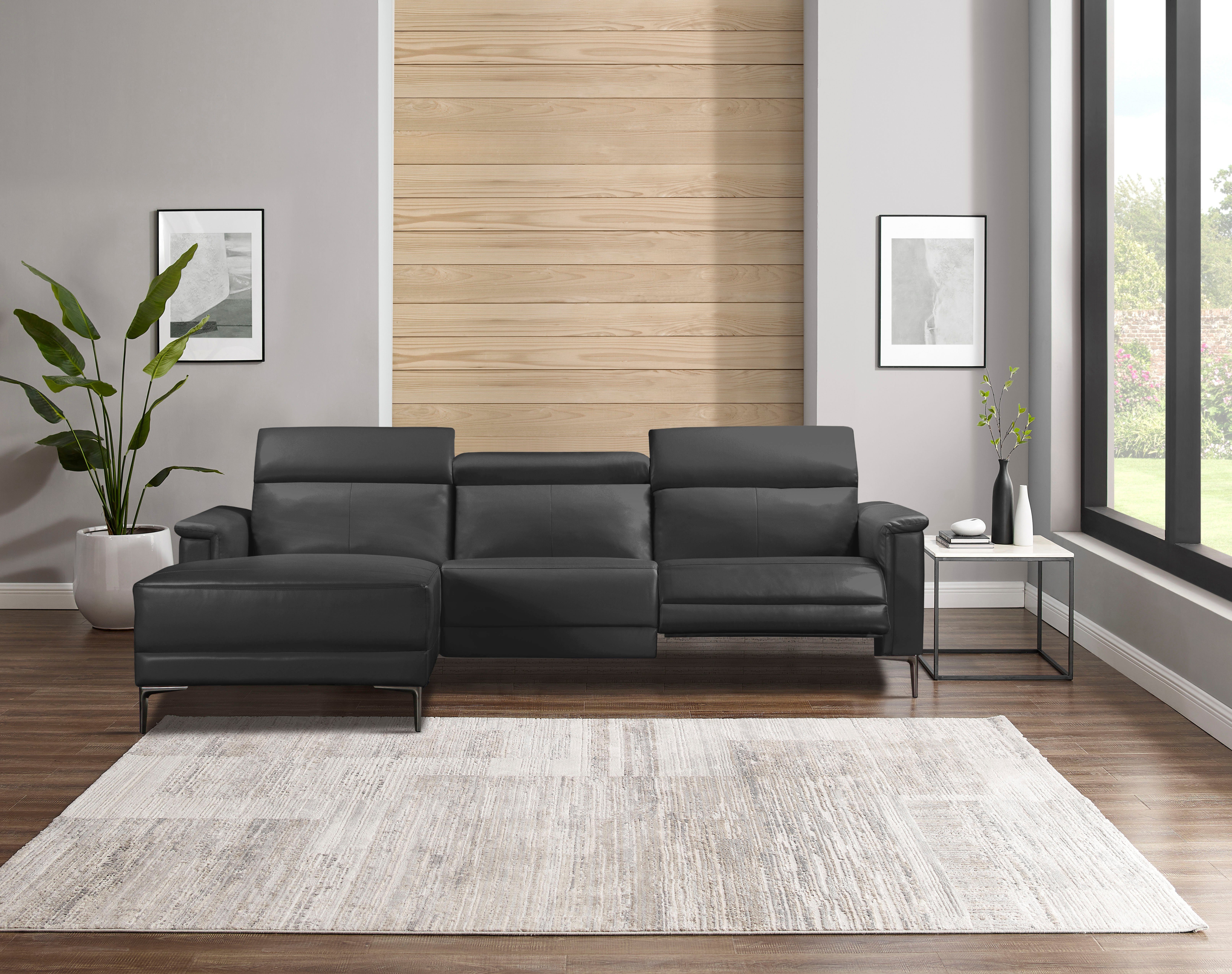 OTTO home Ecksofa LUND, L-Form, 261cm, man. o. elektr. Relaxfunktion (mit USB-A), und Kopfteilverstellung