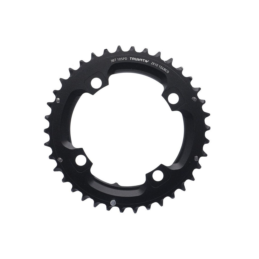 SRAM Fahrradketten Kettenblatt MTB 36 Zähne S1, 2x10-fach, LK: 104 mm, Alu, Pin lang