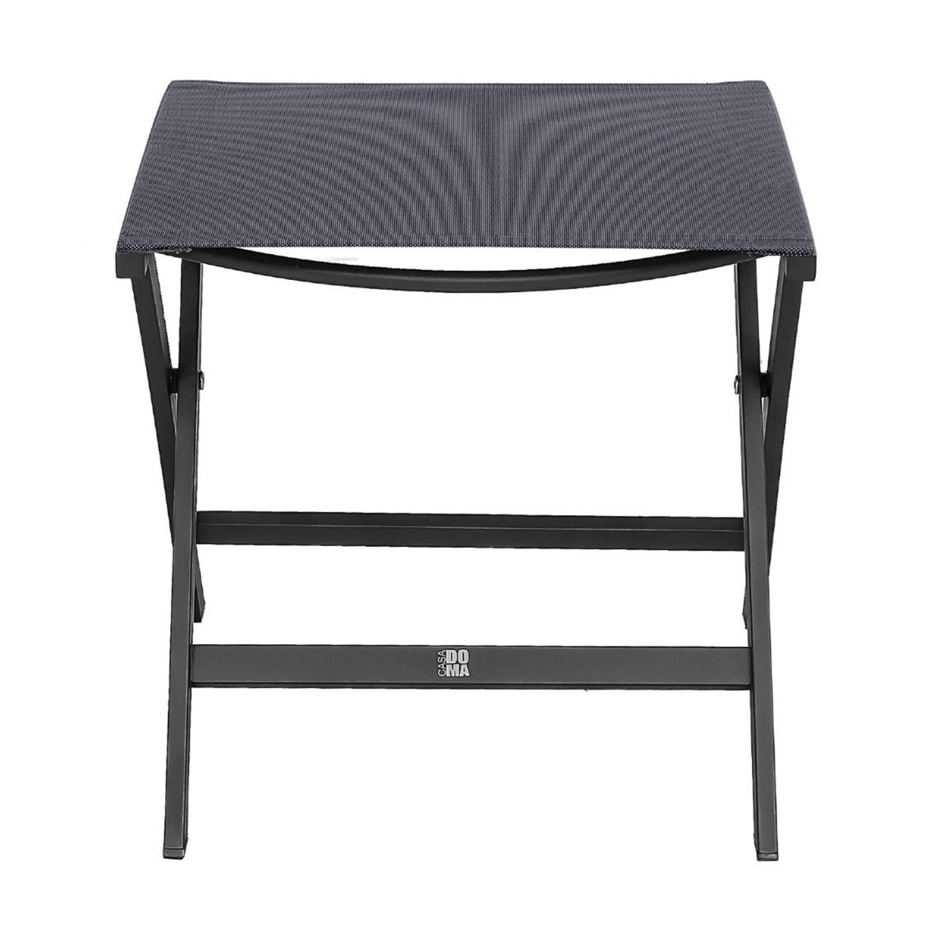 CASA DOMA Gartenlounge-Hocker Mineo, Gartenhocker, Fußhocker, Edelstahl anthrazit, Sunproof® Sling