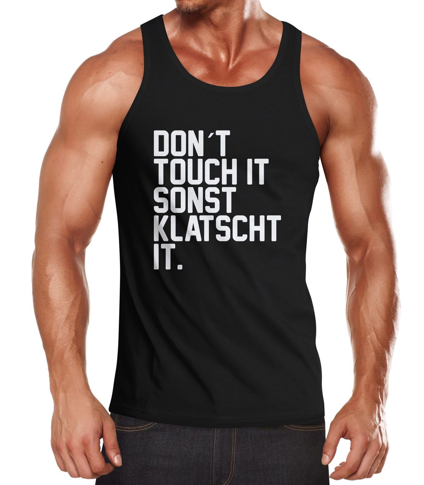 MoonWorks Tanktop Herren Tanktop Don´t touch günstig online kaufen