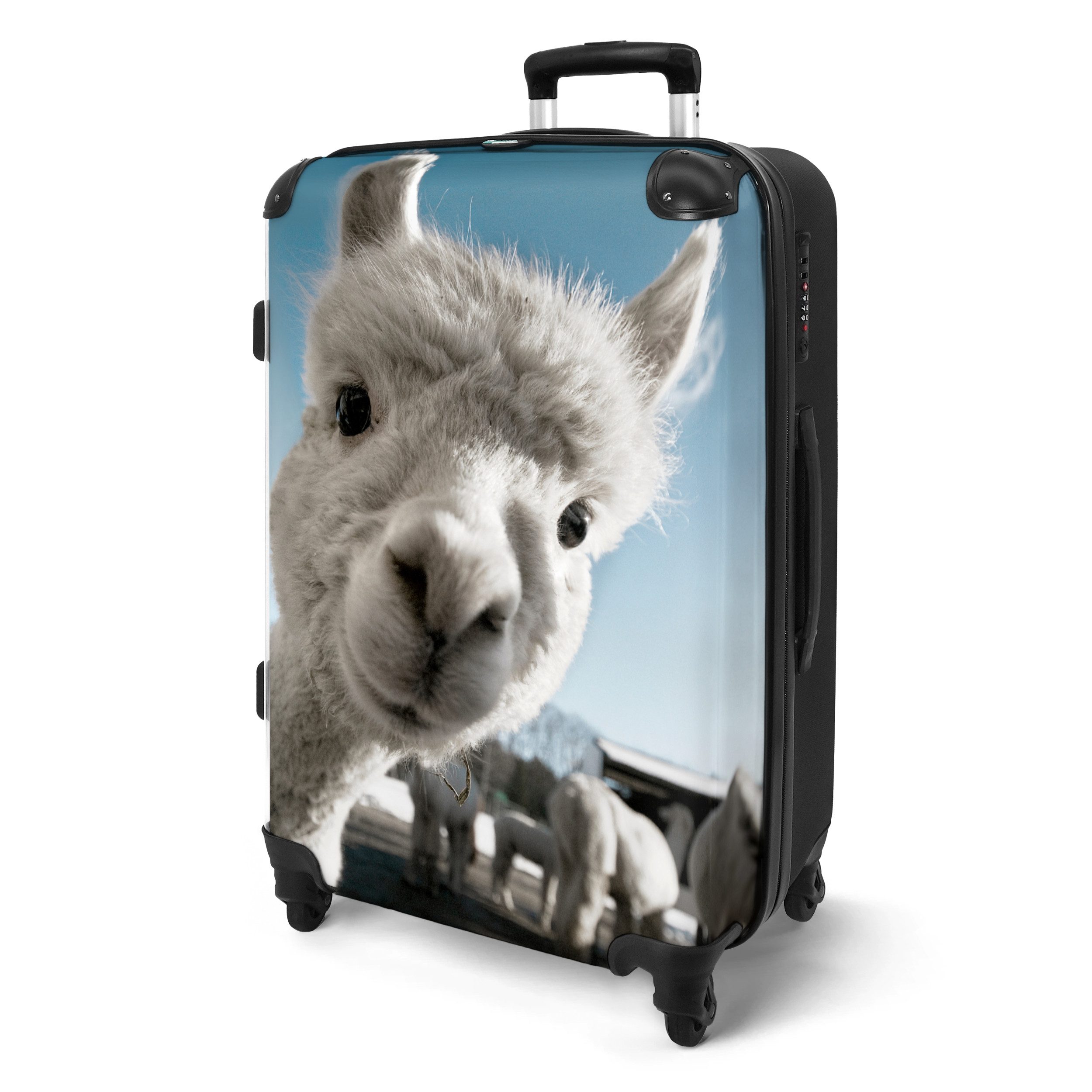 NoBoringSuitcases.com© Hartschalen-Trolley Alpaka - Weiß - günstig online kaufen