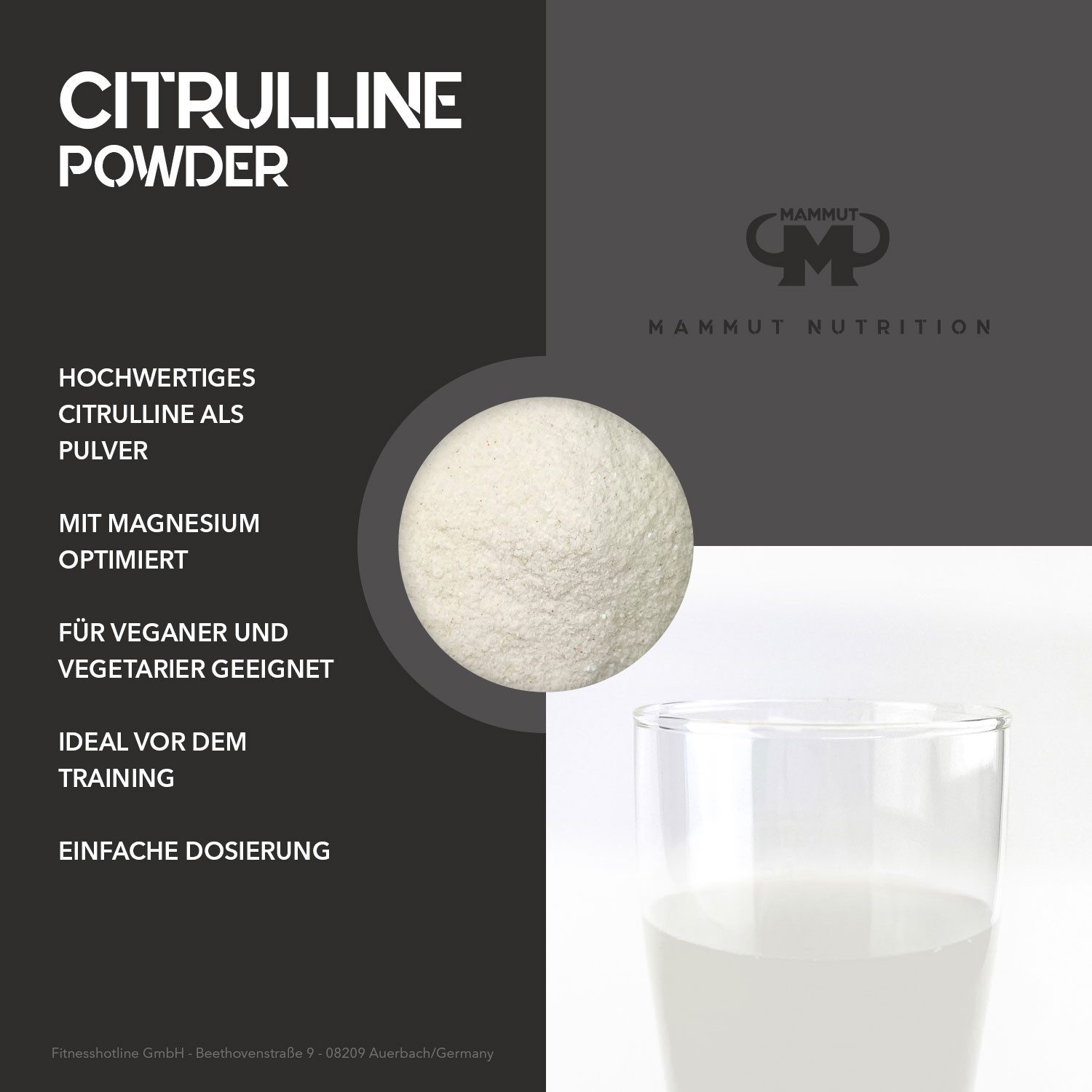 Mammut Nutrition Citrulline Powder - 200 g Dose Pulver, 200 g