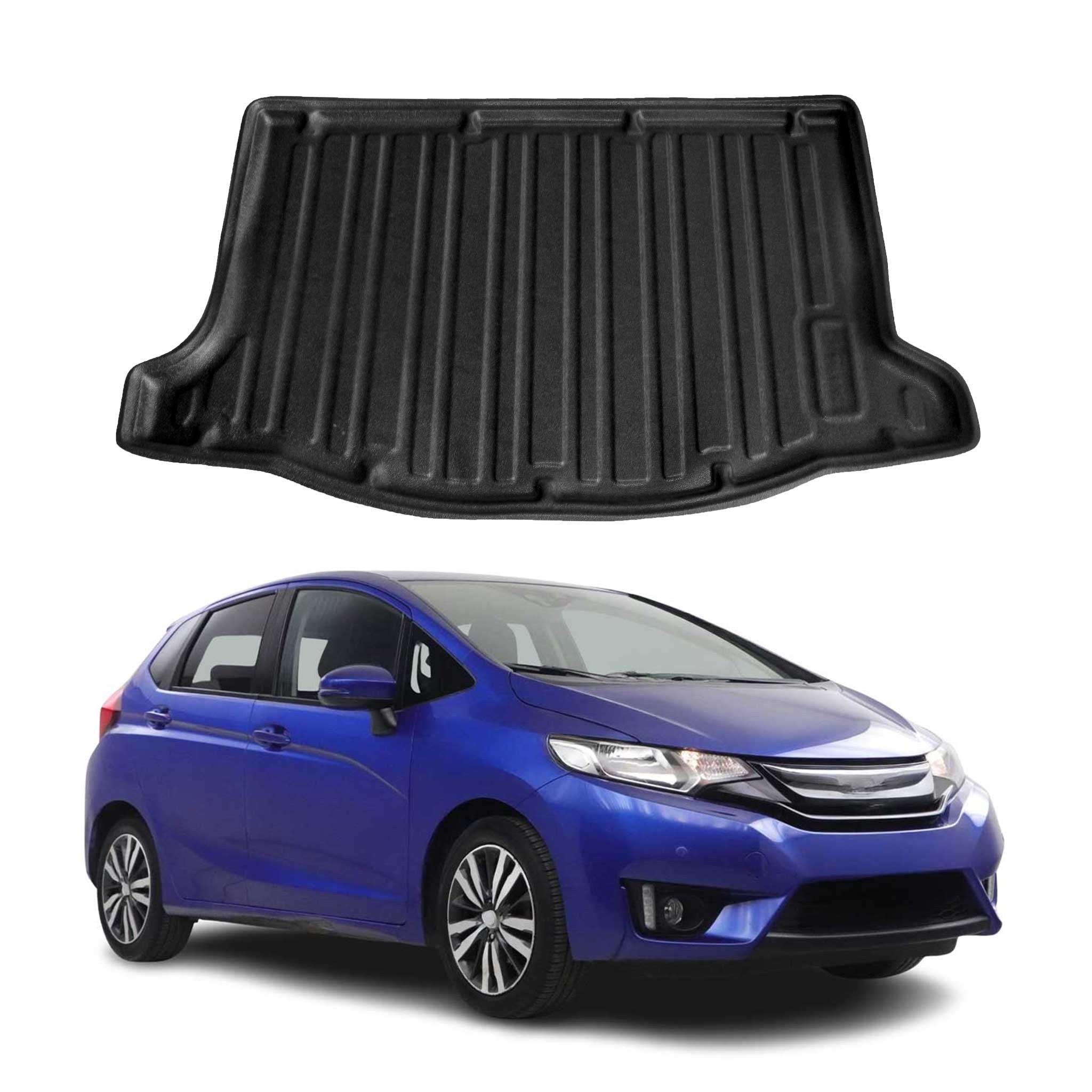 Kofferraummatte Kofferraumwanne für Honda Jazz 2015-2021 Gummi TPE Schwarz