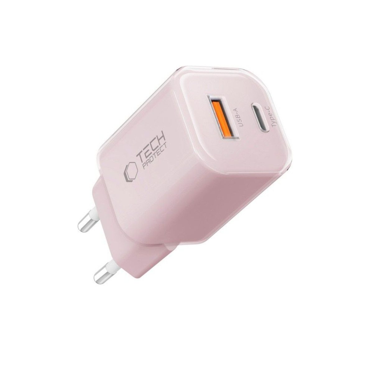 TECH PROTECT NCM33W USB-Ladegerät (3000 mA, Einzelartikel, Einzelartikel, Kompaktes Dual-Port Schnellladegerät mit PD33W und QC3.0)