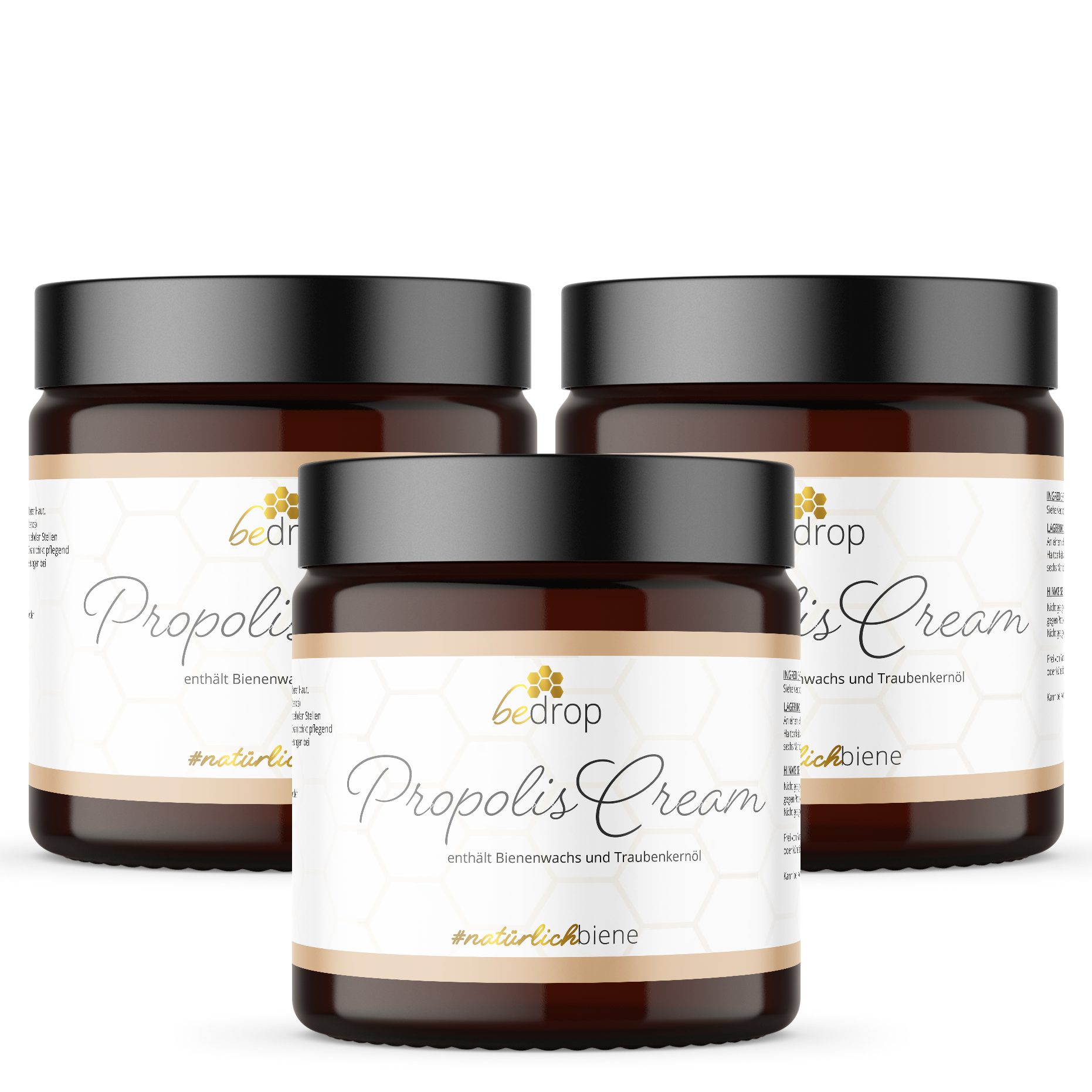 bedrop Körpercreme hochdosierte Propolis Creme mit Bienenwachs & Traubenkernöl Propolis Salbe unterstützend bei: Akne Creme, Akne, Pickel Salbe, Stark dosiert und ergiebig für die natürliche Hautpflege