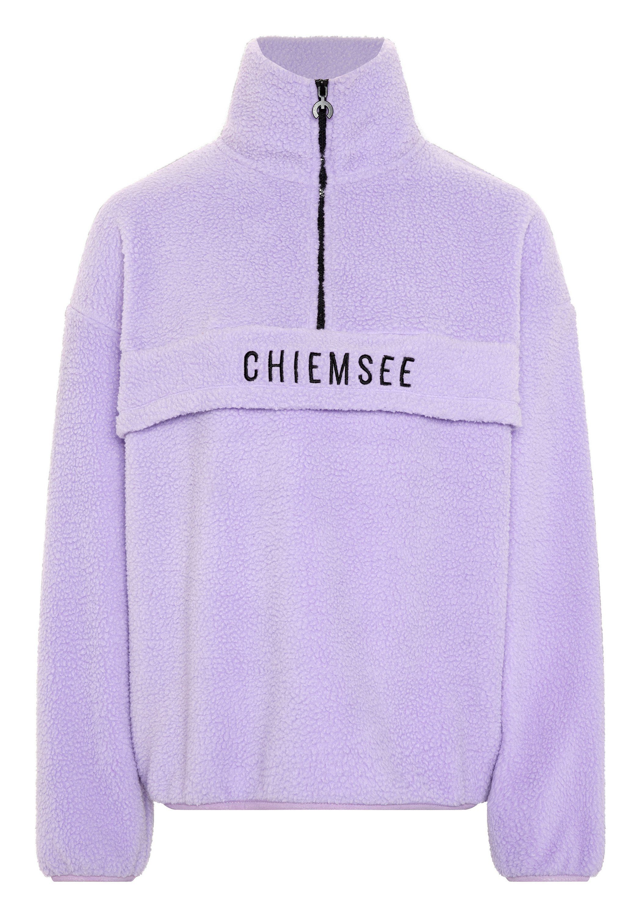 Chiemsee Fleecepullover Fleece-Pullover mit 15-3716 Label-Stitching Rose 1 Purple